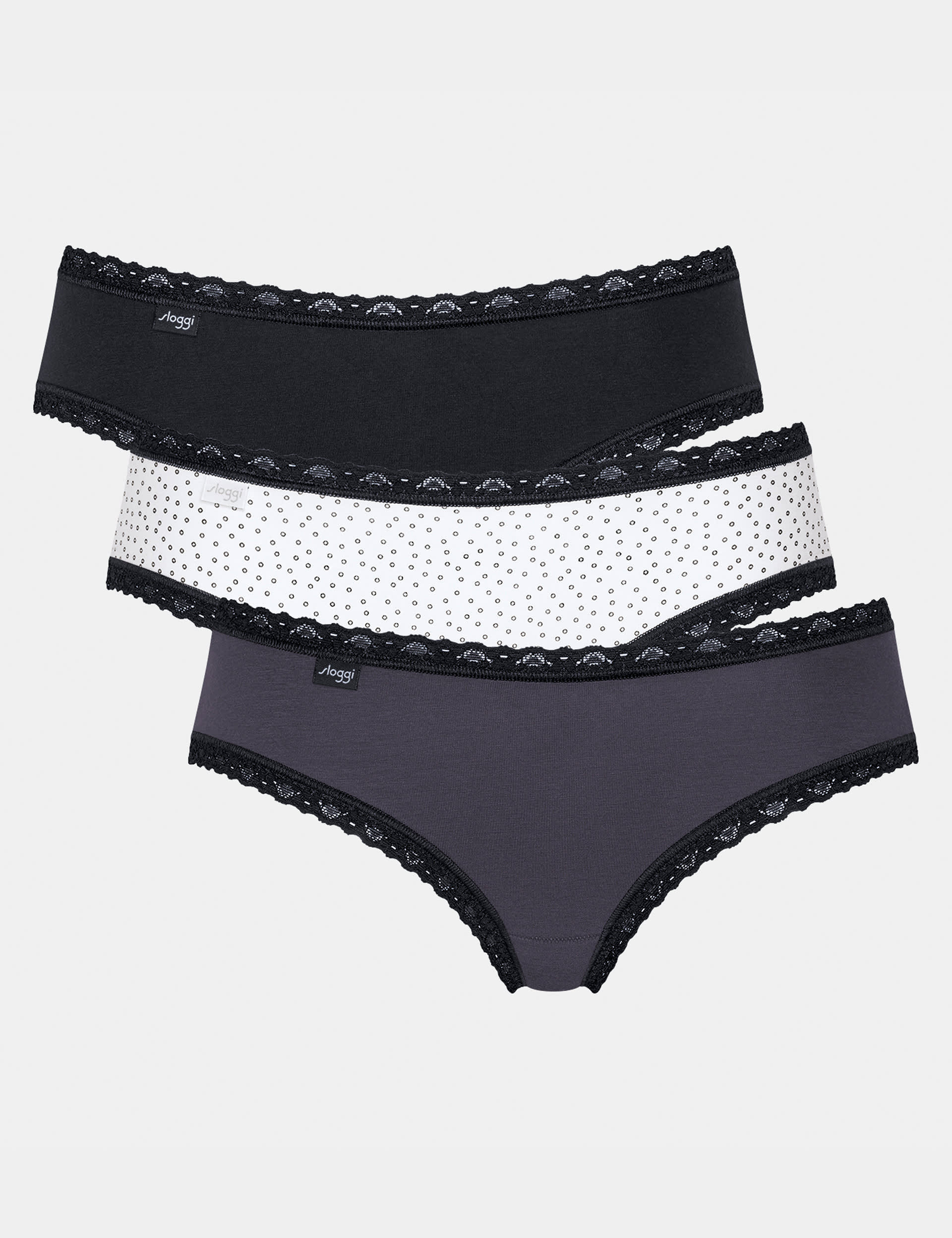 Sloggi Women's 3pk 24/7 Weekend Low Rise Knickers
