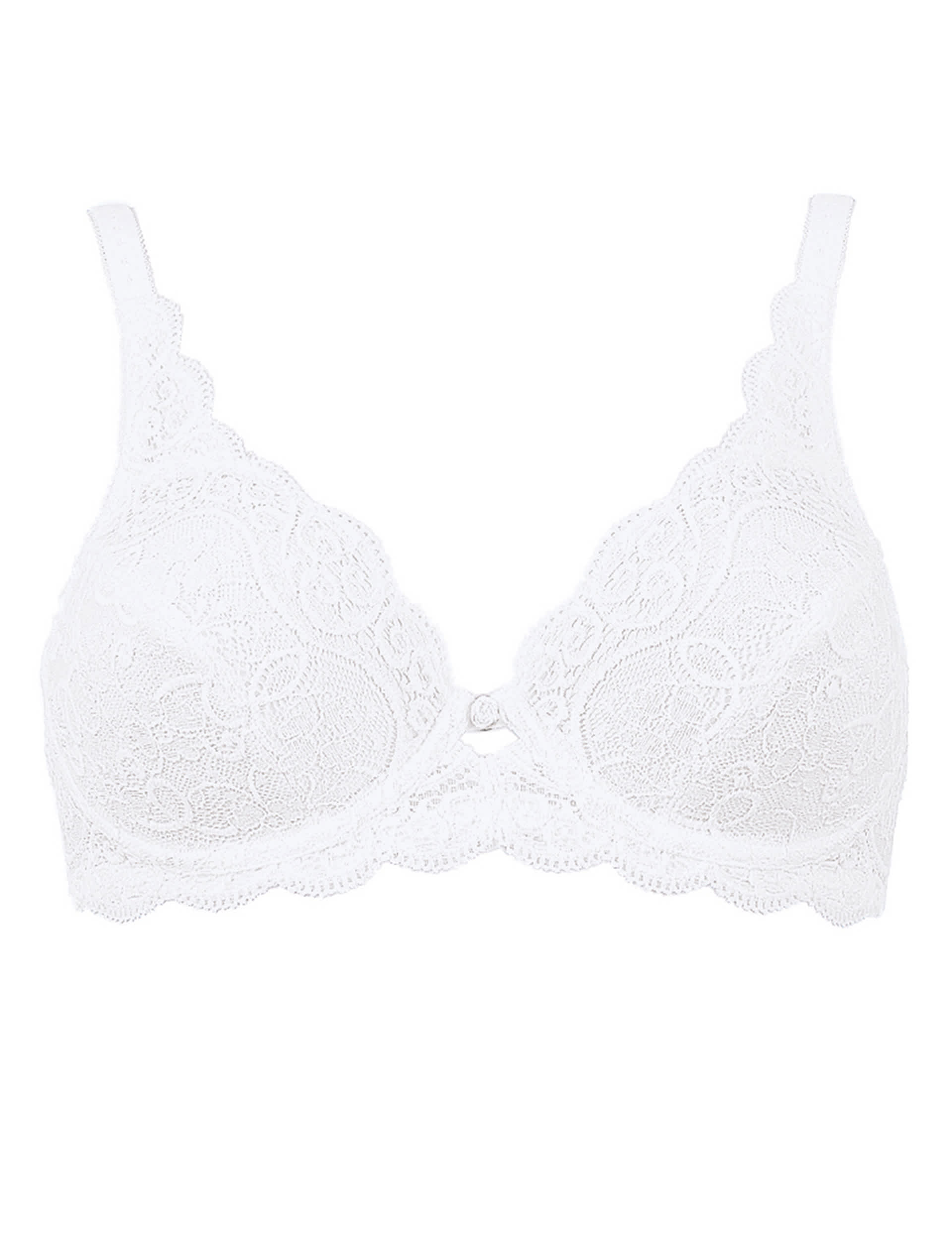 Triumph Women's Amourette 300 Lace Underwired Full Cup Bra B-G - 32B - White, White