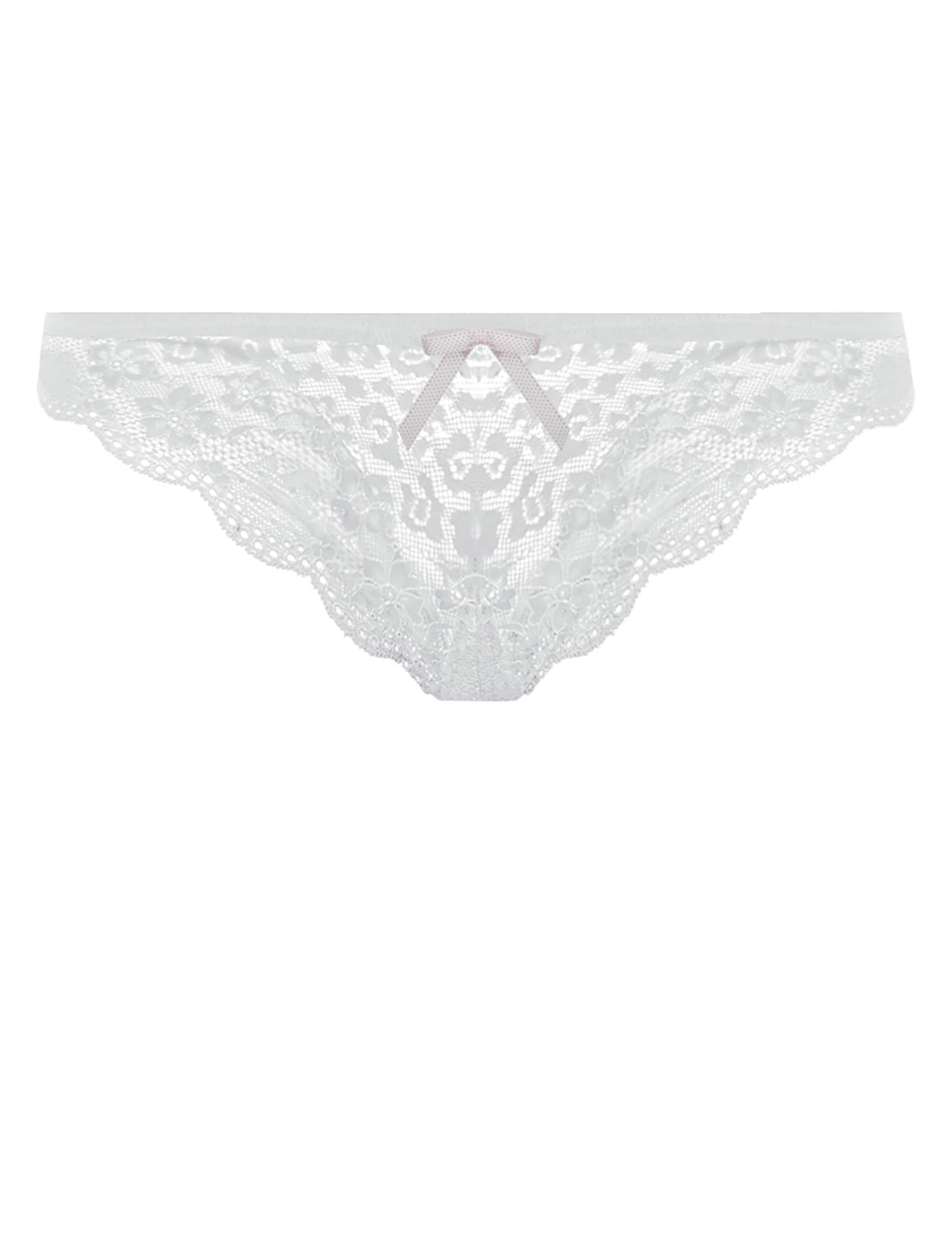 Freya Women's Fancies Brazilian Knickers - M - White, White,Black