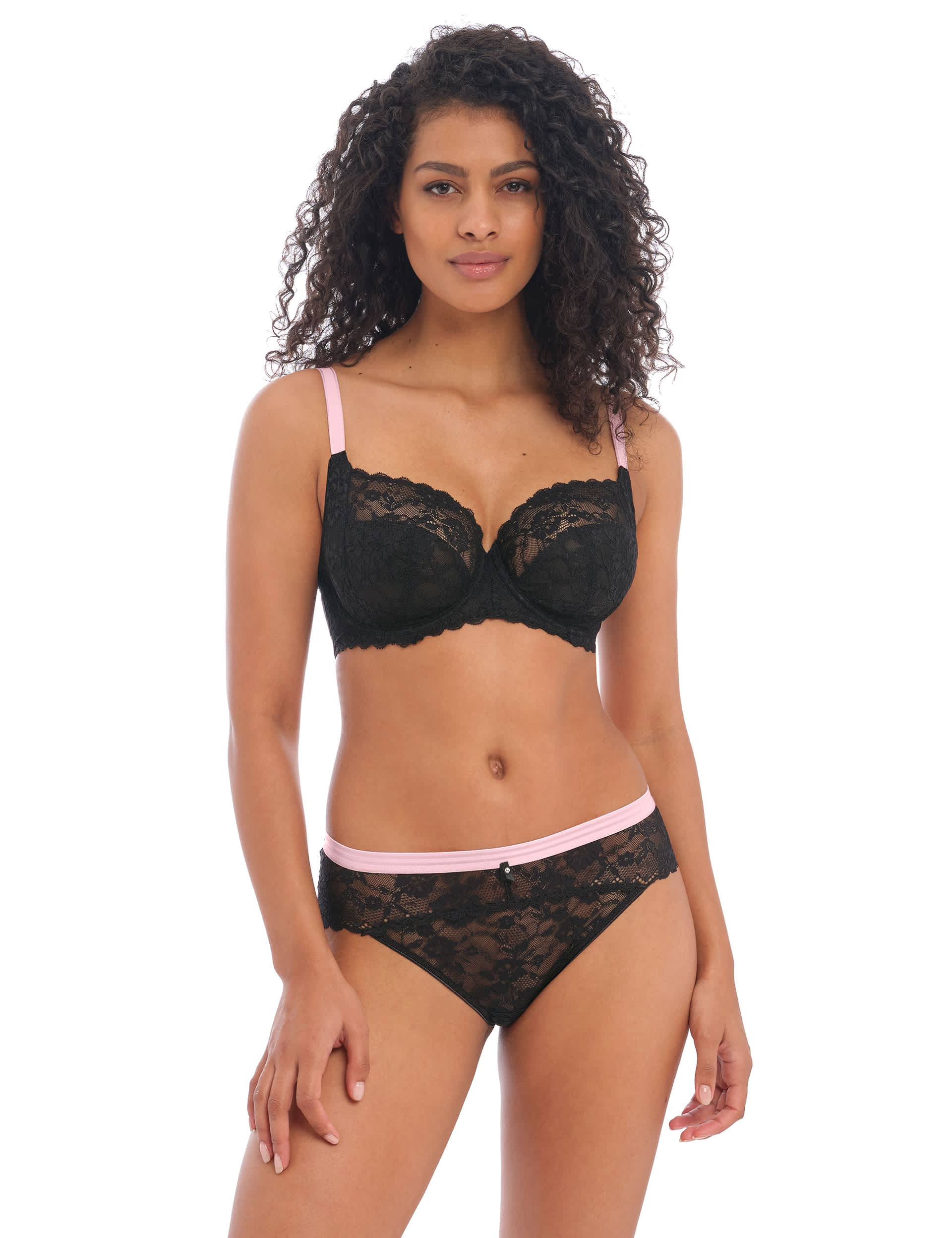 Freya Women's Offbeat Wired Side Support Bra D-K - 32F - Black, Black