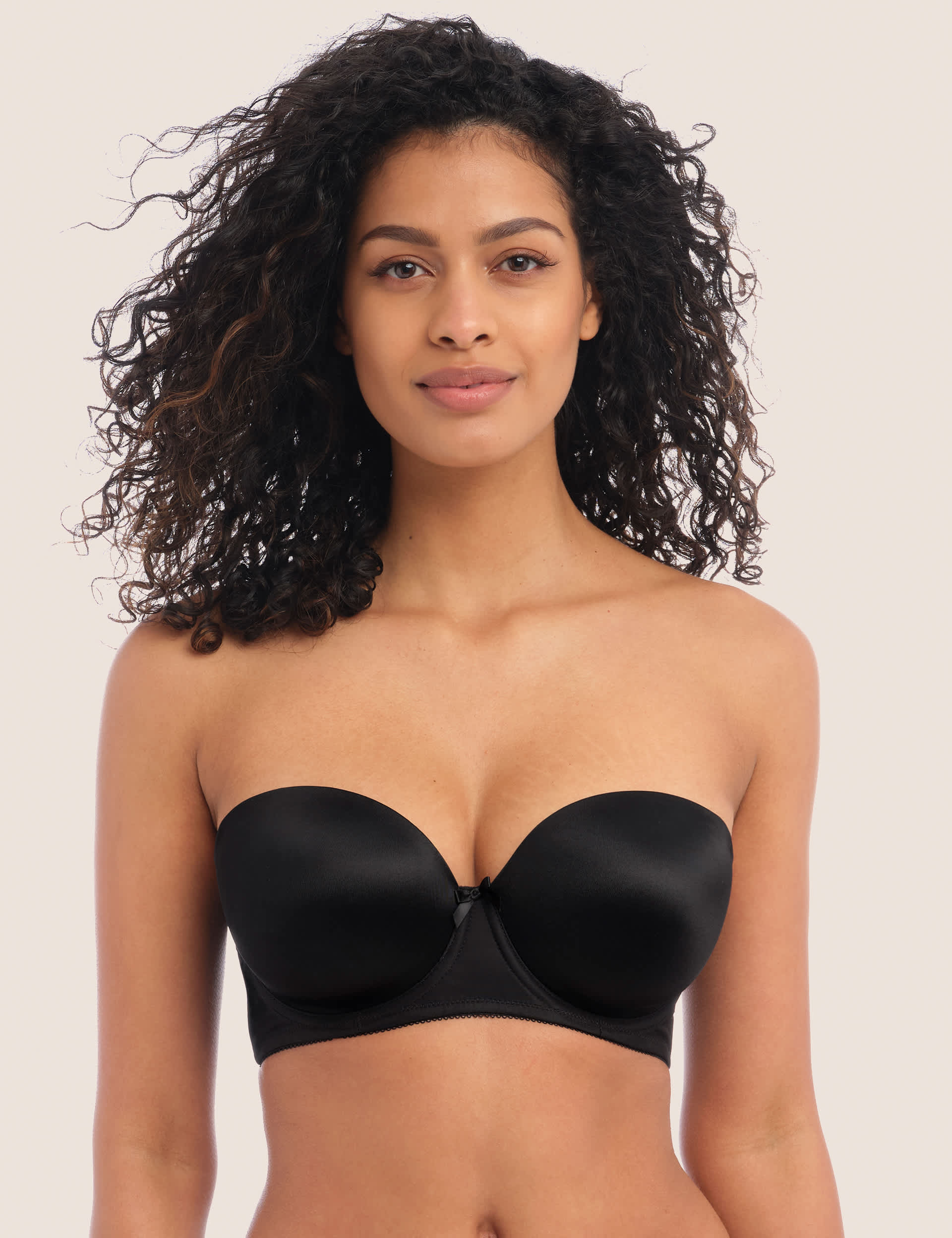 Freya Women's Deco Wired Strapless Moulded Bra B-GG - 36F - Black, Black