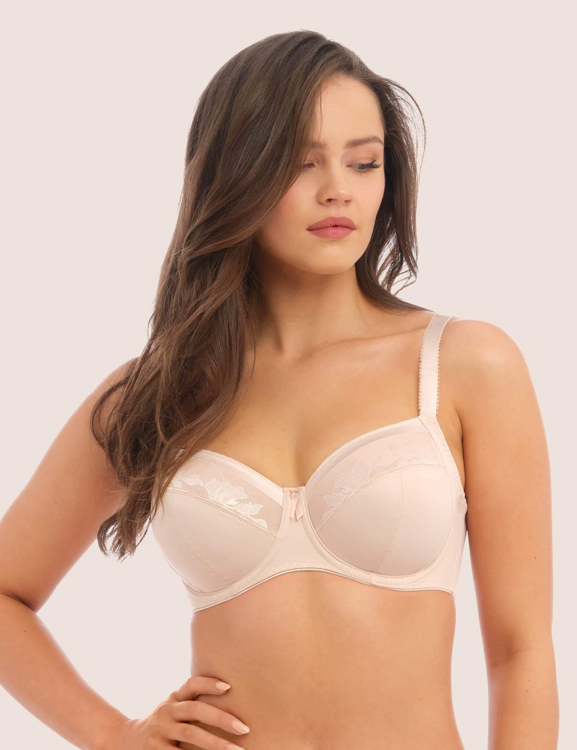 Fantasie Women's Illusion Wired Side Support Bra D-J - 36E - Light Beige, White,Navy,Light Beige