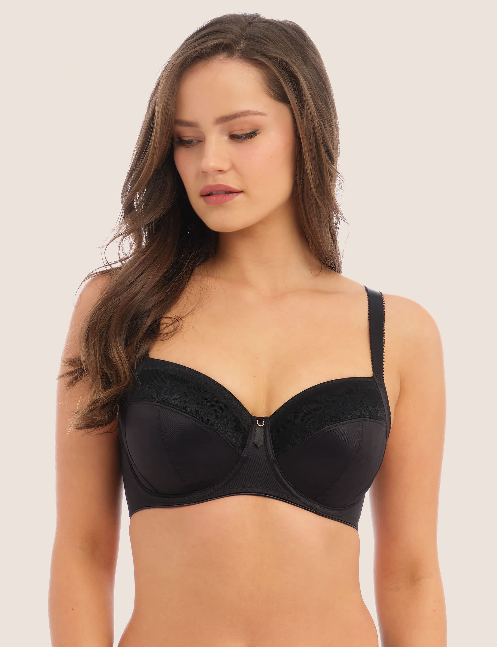 Fantasie Women's Illusion Wired Side Support Bra D-J - 38F - Black, Black