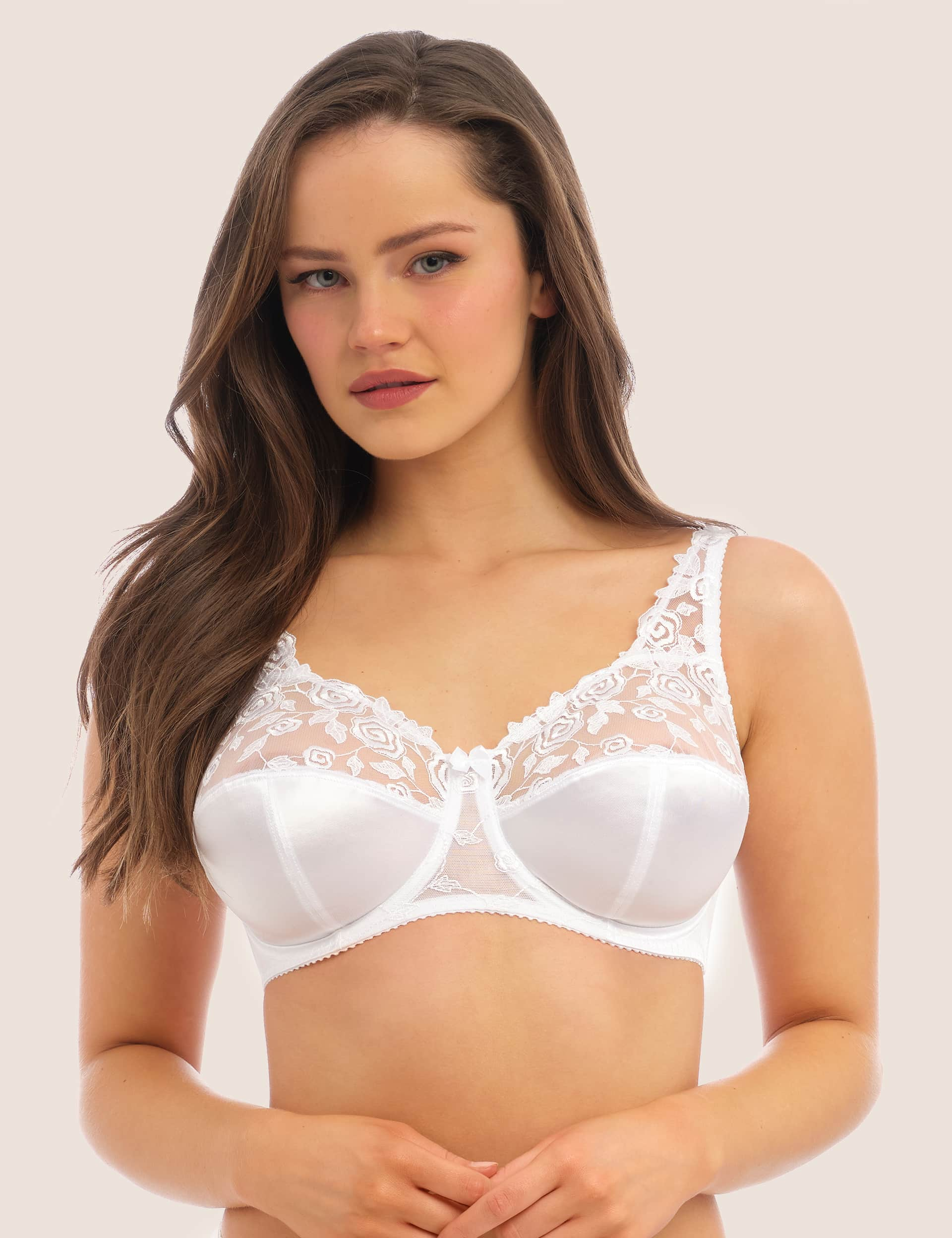 Fantasie Women's Belle Lace Wired Full Cup Bra DD-G - 36DD - White, White