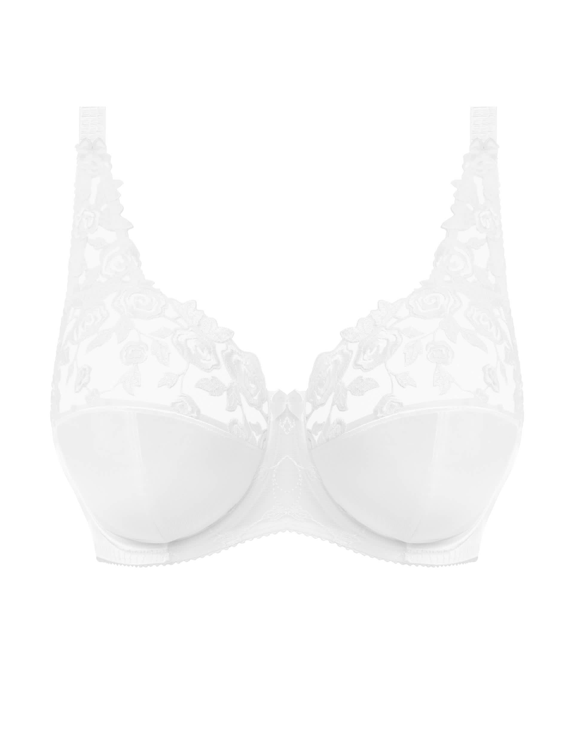 Fantasie Women's Belle Lace Wired Full Cup Bra DD-G - 38DD - White, Black,White