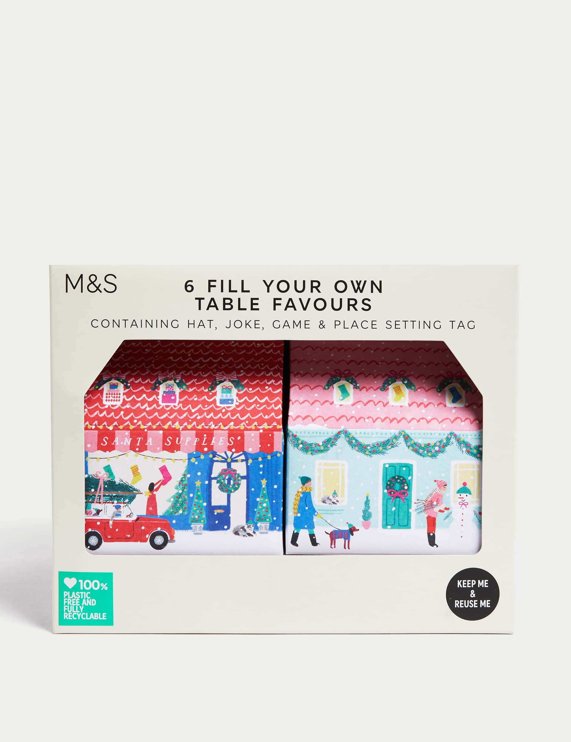 M&S 6 Fill-Your-Own Christmas Table Favours - Cute House Design