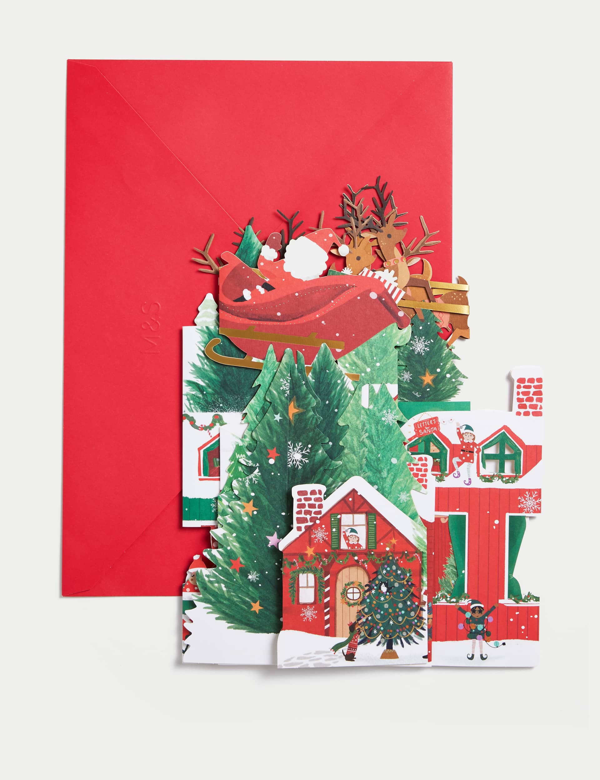 M&S 3D Pop-Up Santa's Workshop Charity Christmas Card