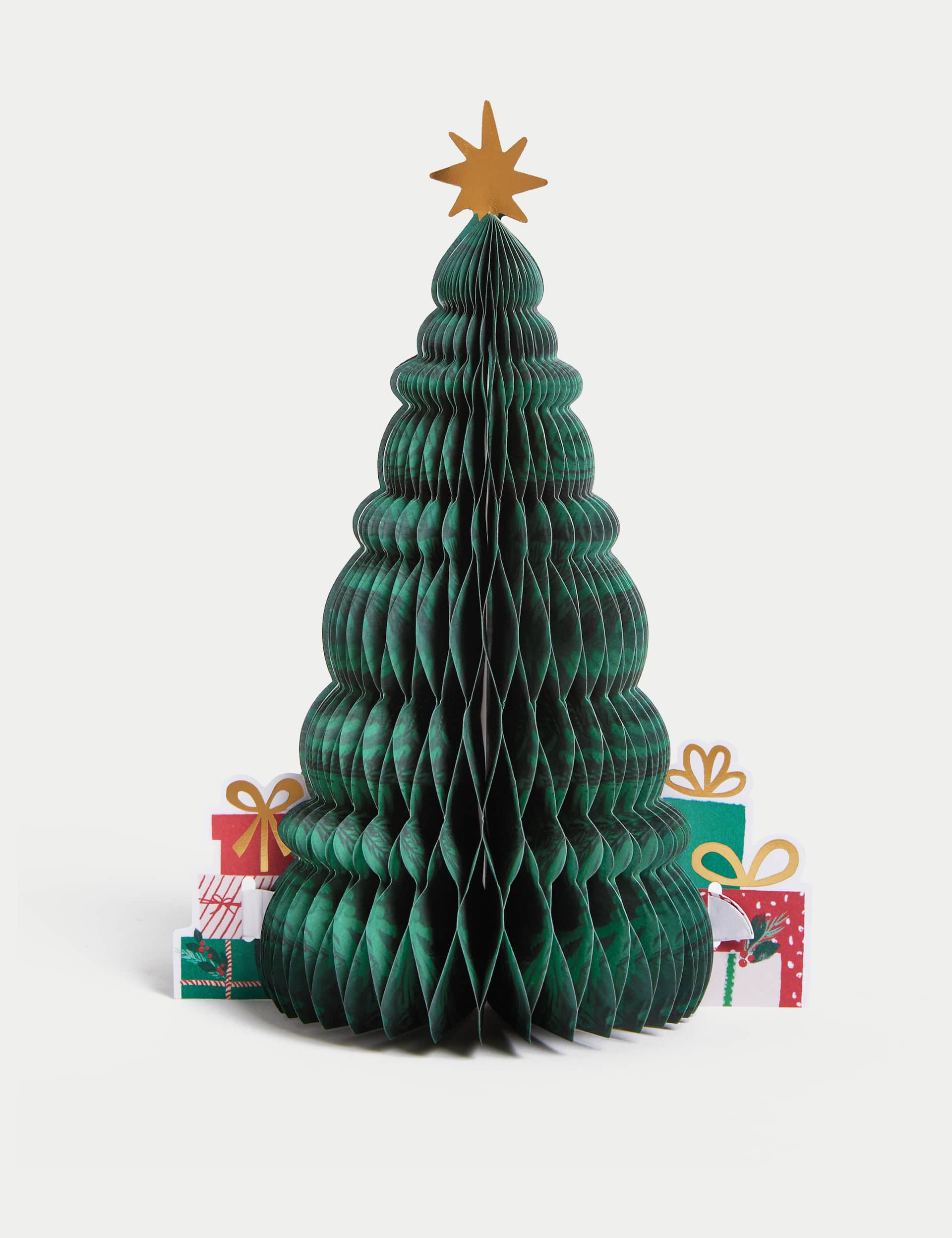 M&S 3D Pop-Up Honeycomb Tree Charity Christmas Card