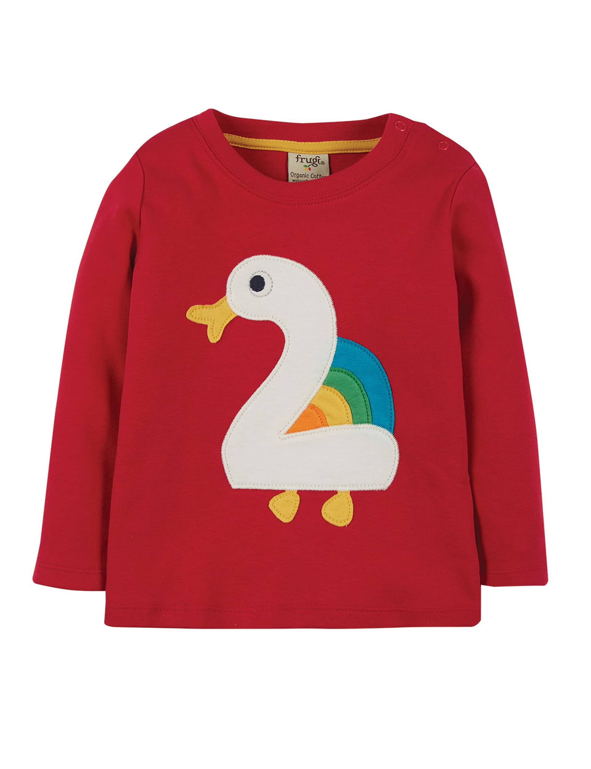 Frugi Organic Cotton Number Top (2-3 Yrs) - 2-3Y - Red Mix, Red Mix