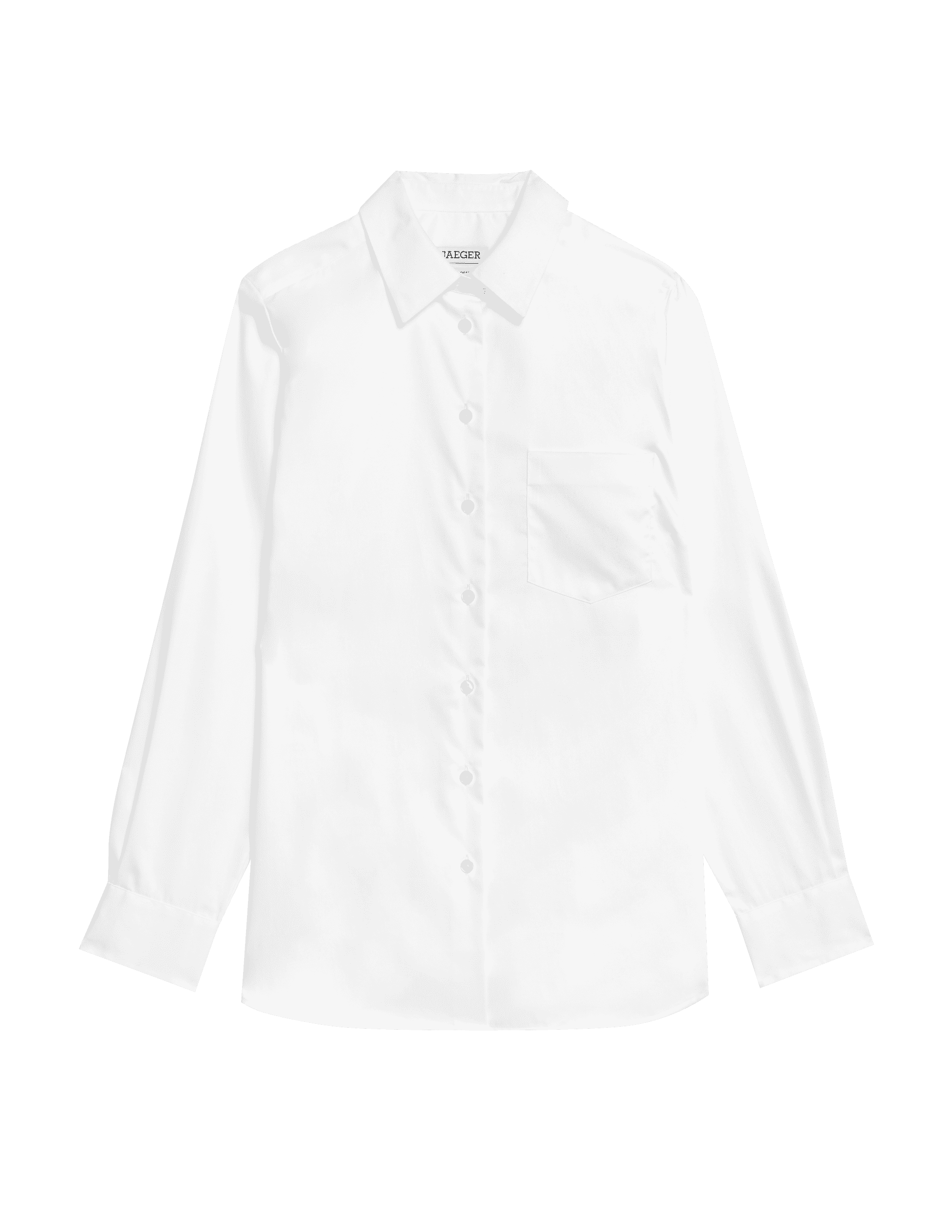 Jaeger Women's Pure Cotton Shirt - 14 - White, White