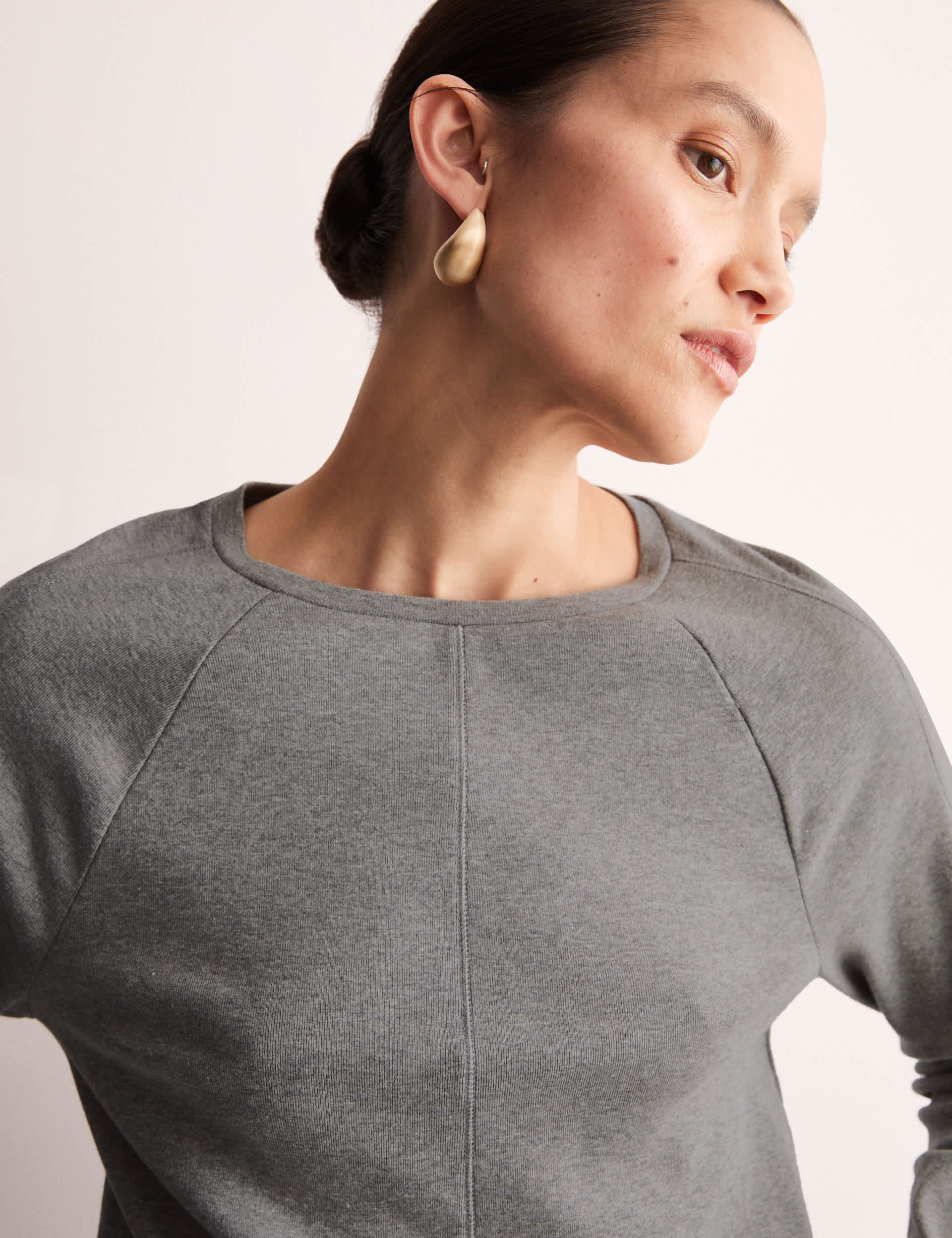 Jaeger Women's Pure Cotton Seam Detail Top