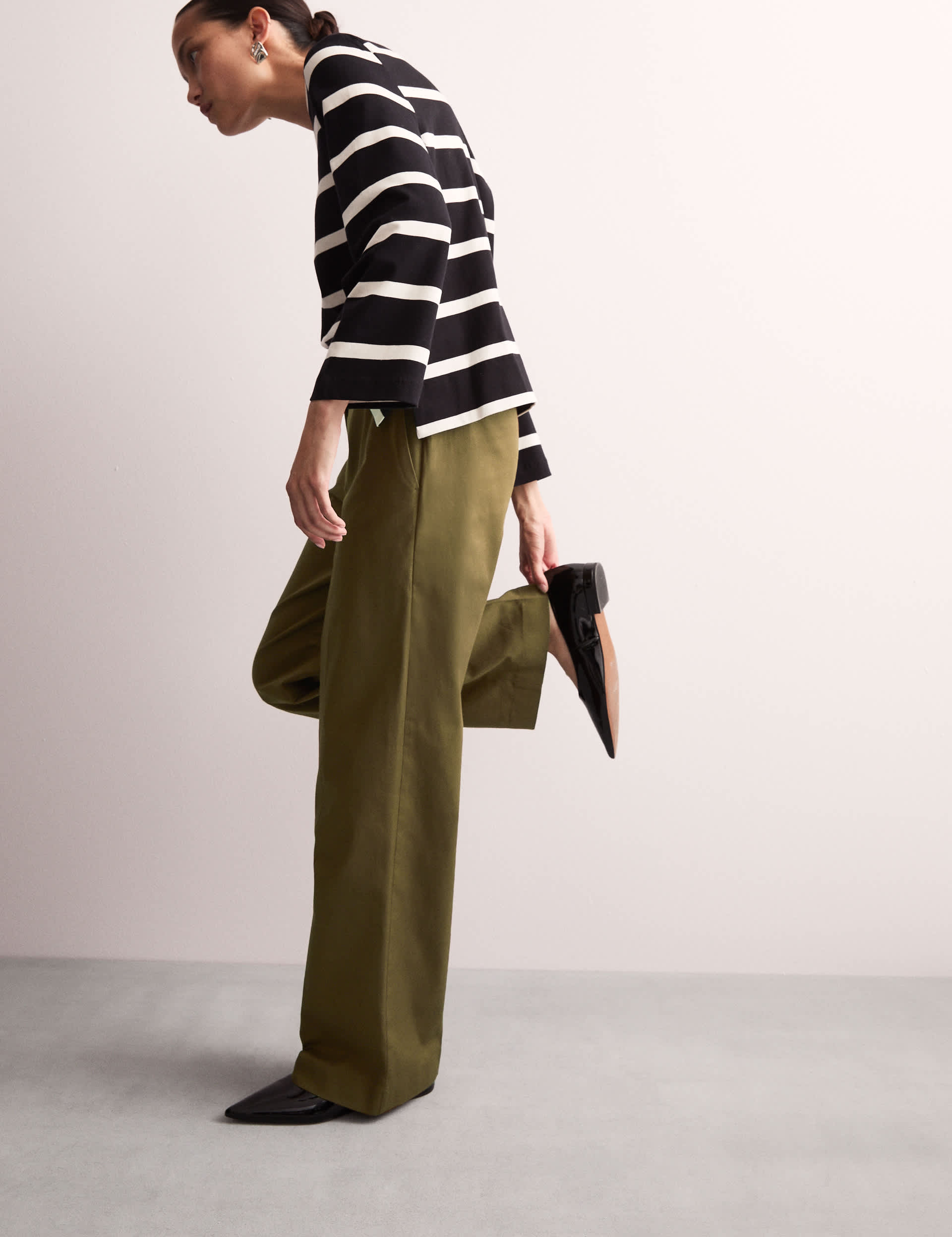 Jaeger Women's Cotton Rich Straight Leg Chinos