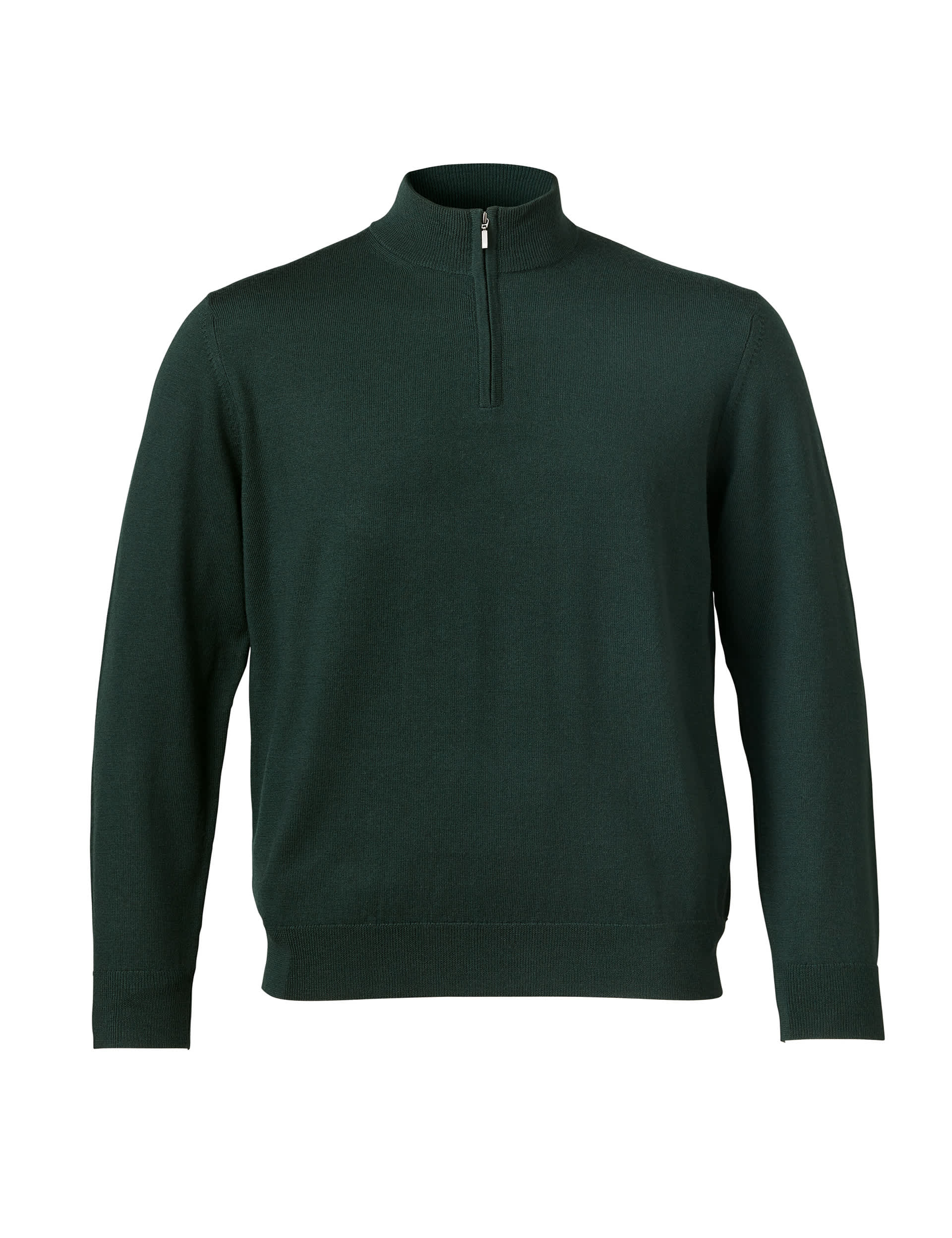 Charles Tyrwhitt Men's Pure Merino Wool Half Zip Jumper - XXL - Green, Green