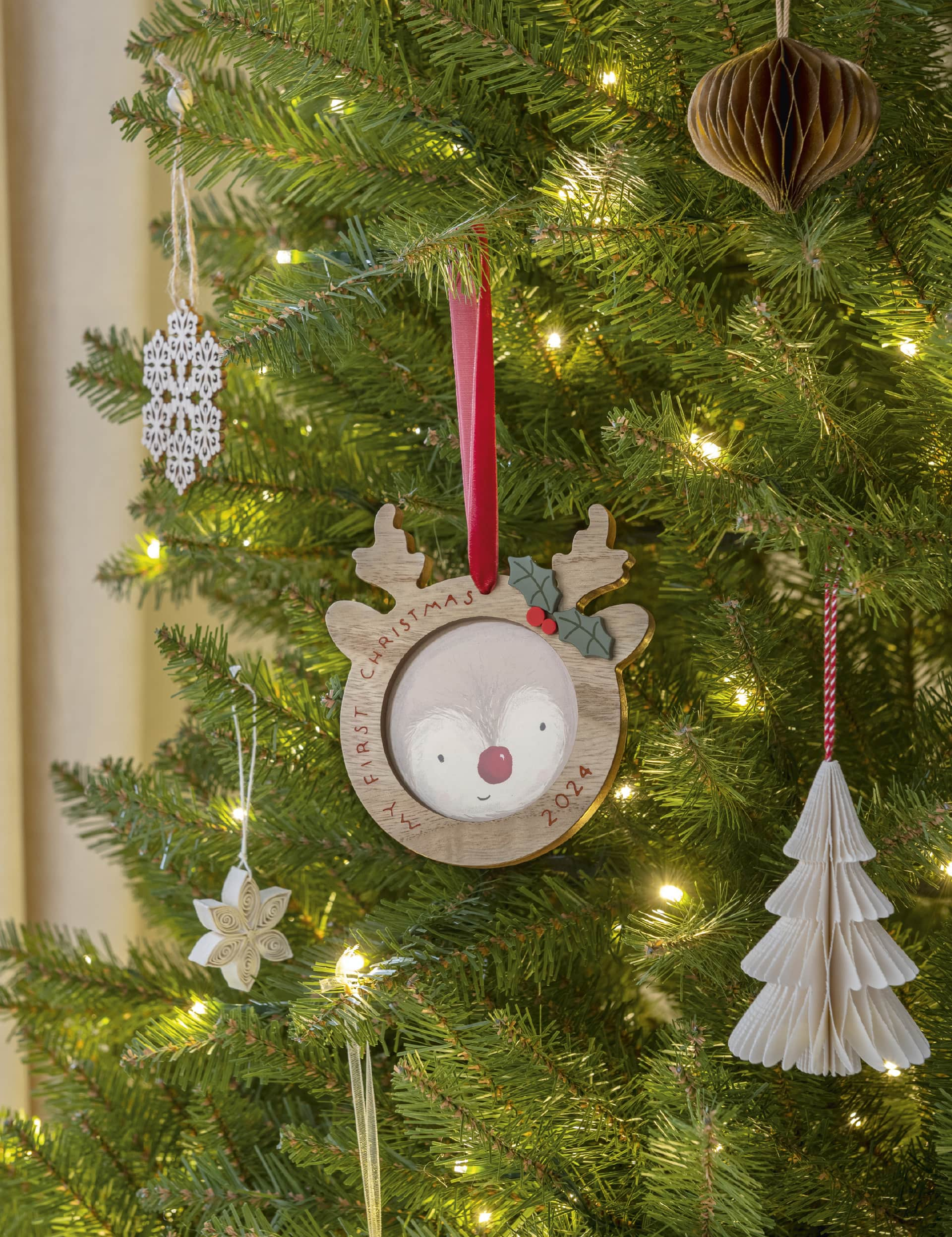 Mamas & Papas Hanging Reindeer My First Christmas Decoration - Neutral, Neutral