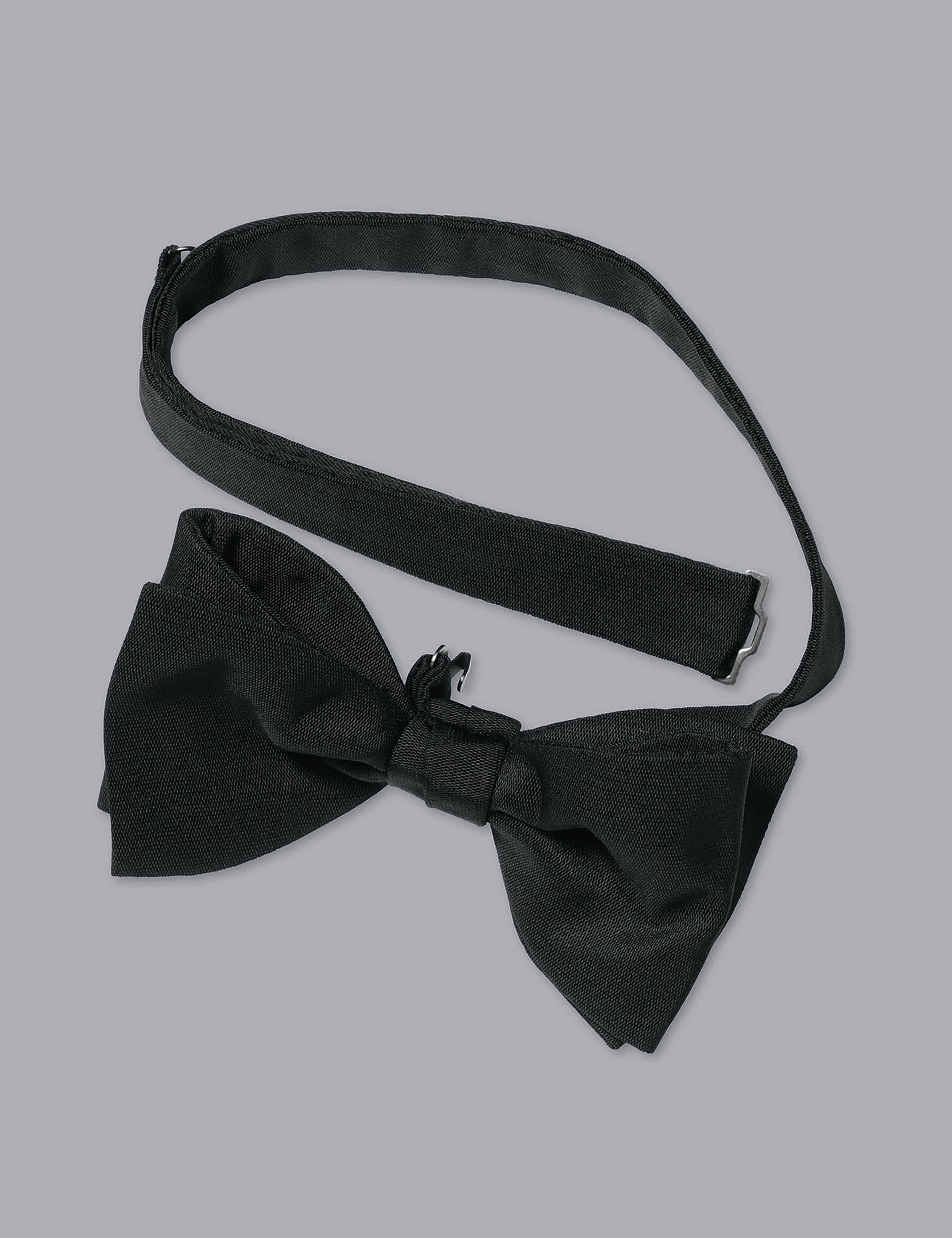 Charles Tyrwhitt Men's Pure Silk Bow Tie - one size - Black, Black