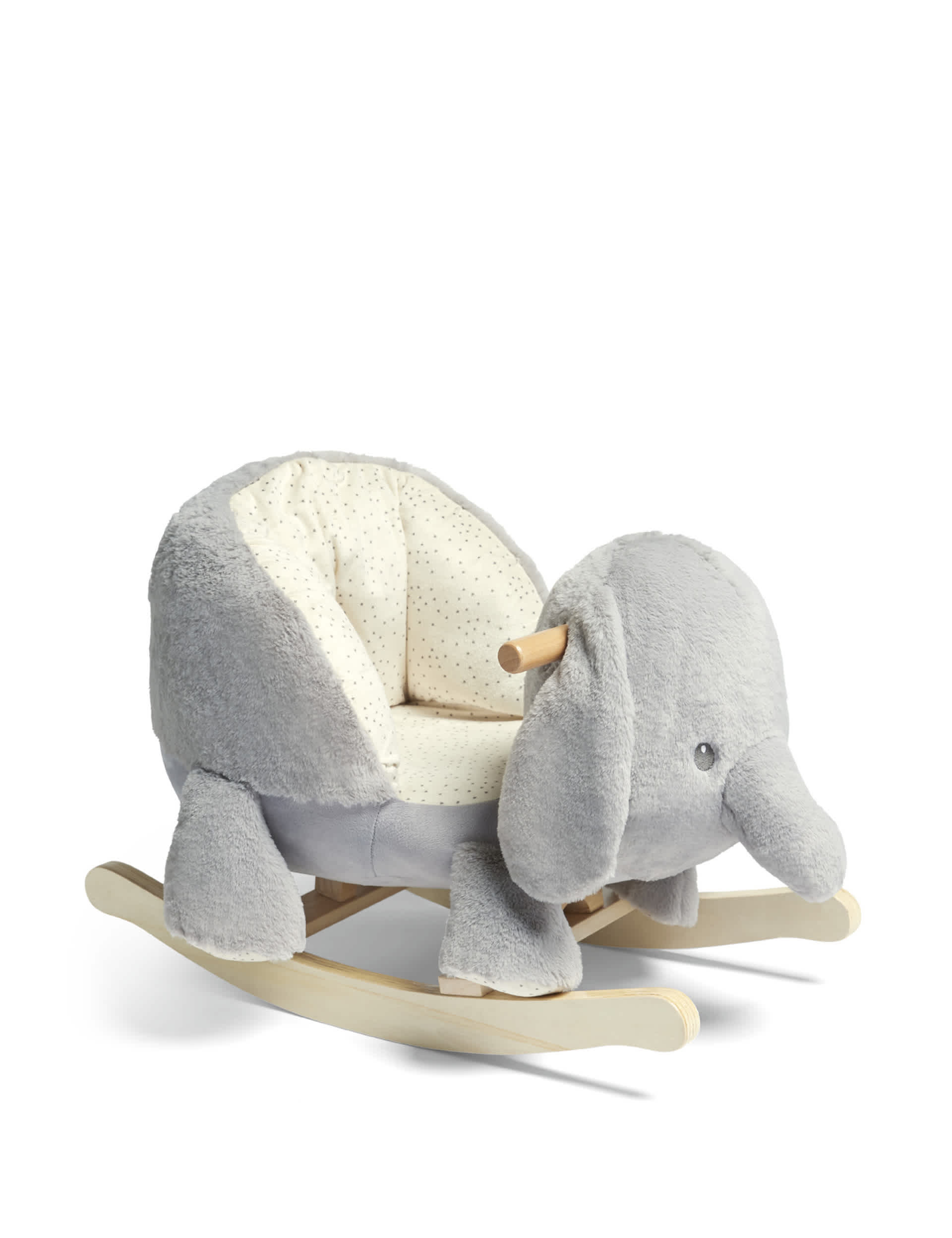 Mamas & Papas Ellery Rocking Elephant (9 Mths) - Grey, Grey