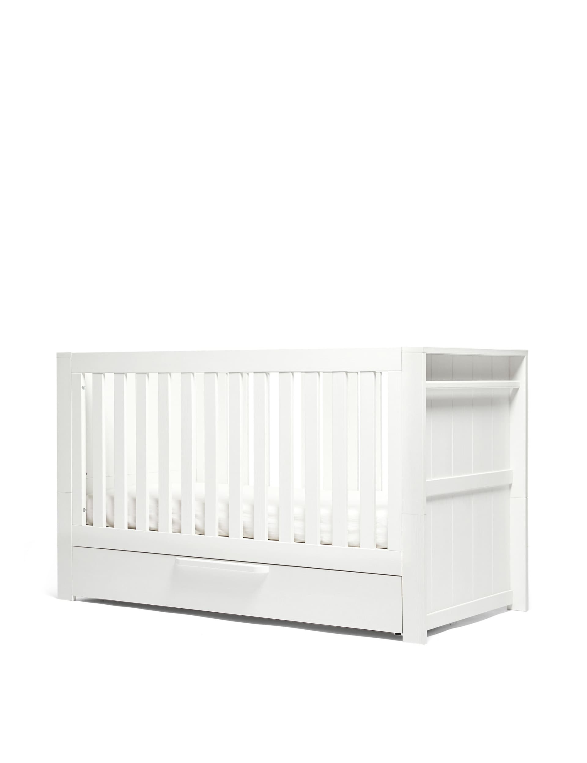 Mamas & Papas Franklin 3 Piece Cotbed Range with Dresser and Wardrobe - White, White