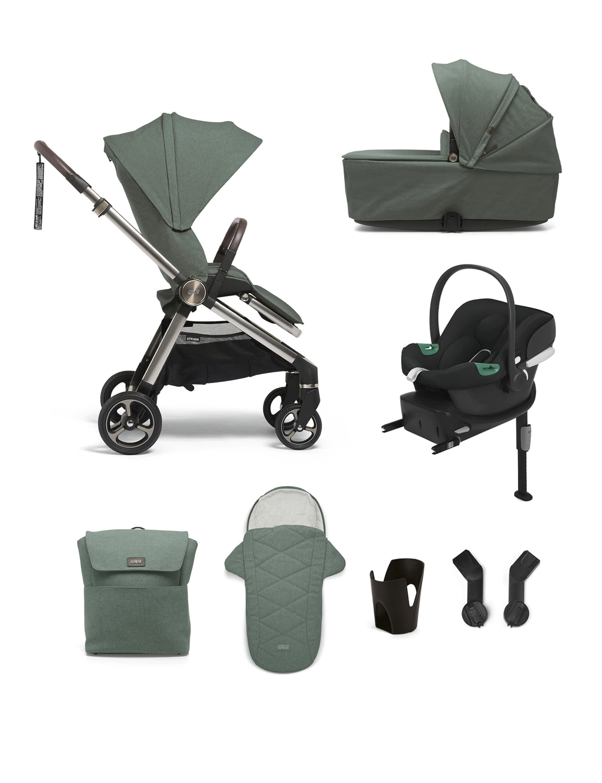 Mamas & Papas Strada Travel System - Green, Green