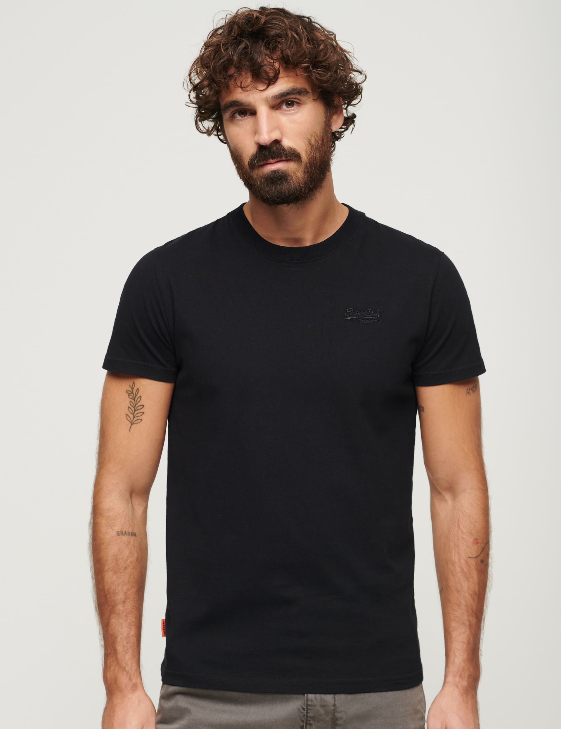 Superdry Men's Pure Cotton T-Shirt - Black, White,Black