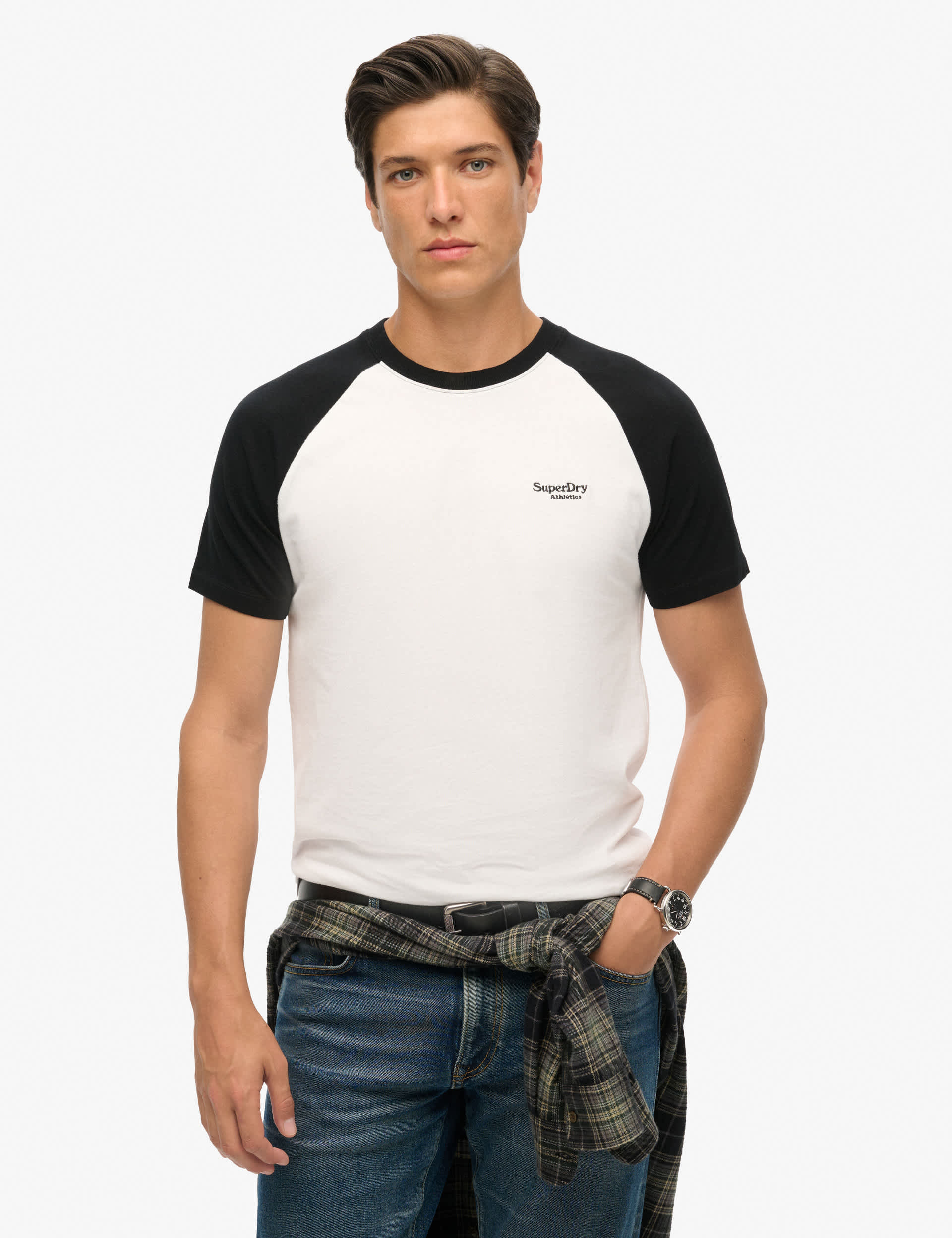 Superdry Men's Organic Cotton Colour Block T-Shirt - White, White