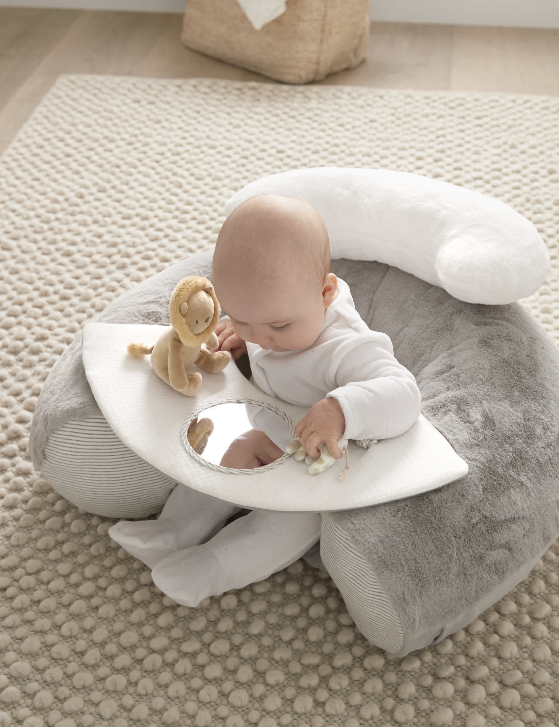 Mamas & Papas Welcome to the World Sit & Play Floor Seat (6 Mths) - Grey, Grey