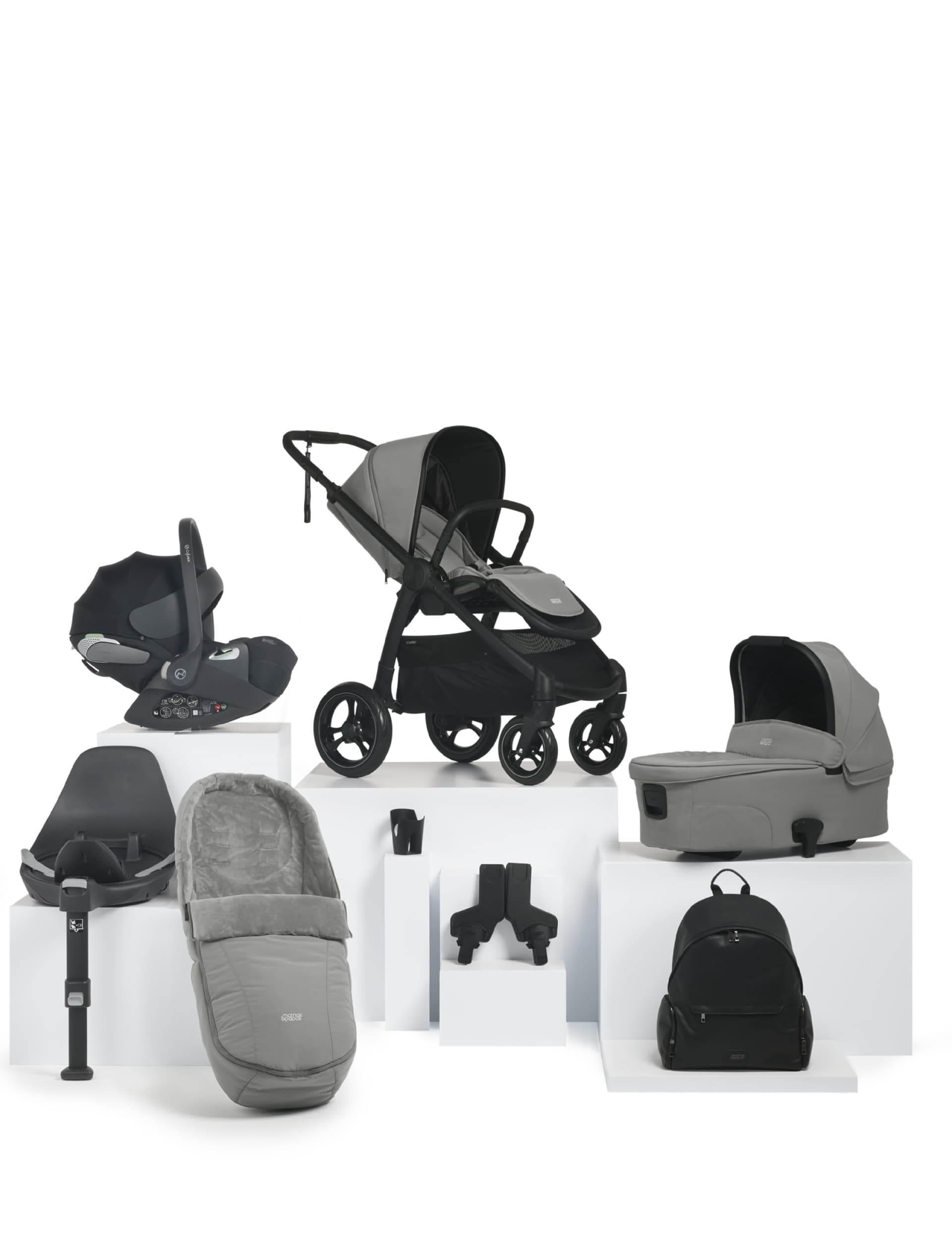 Mamas & Papas Ocarro Flint Complete Cloud T Kit - Grey, Grey