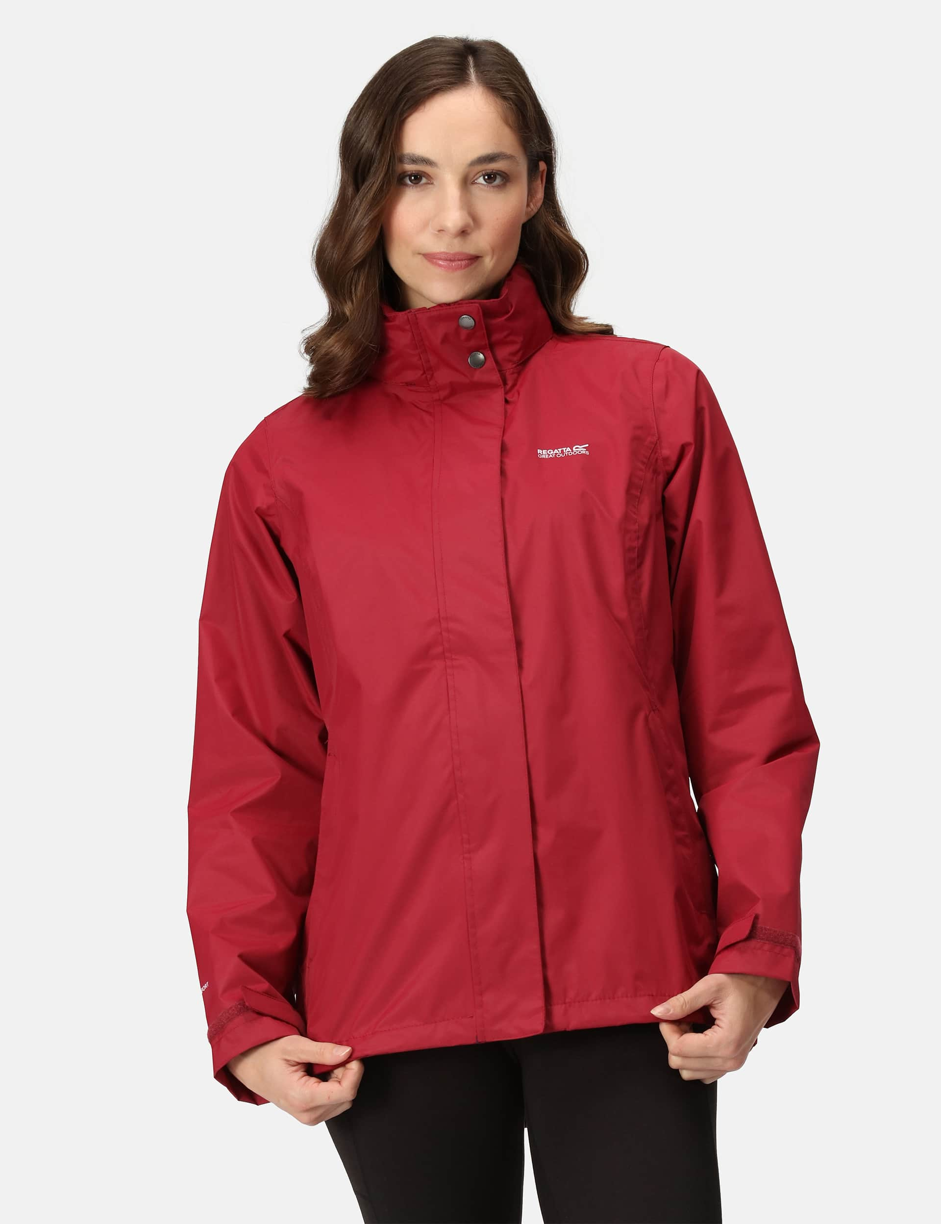 Regatta Women's Daysha Waterproof Hooded Raincoat - 12 - Burgundy, Pink,Black,Burgundy