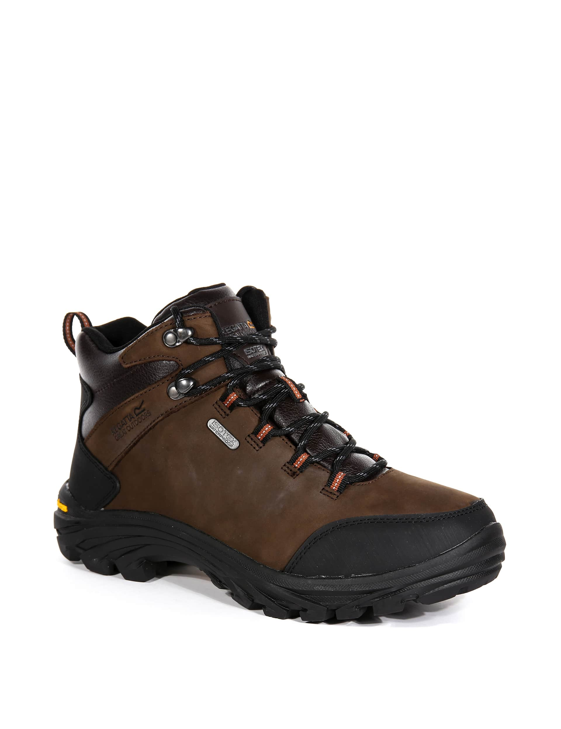 Regatta Men's Burrell Leather Waterproof Walking Boots - 9 - Brown, Brown