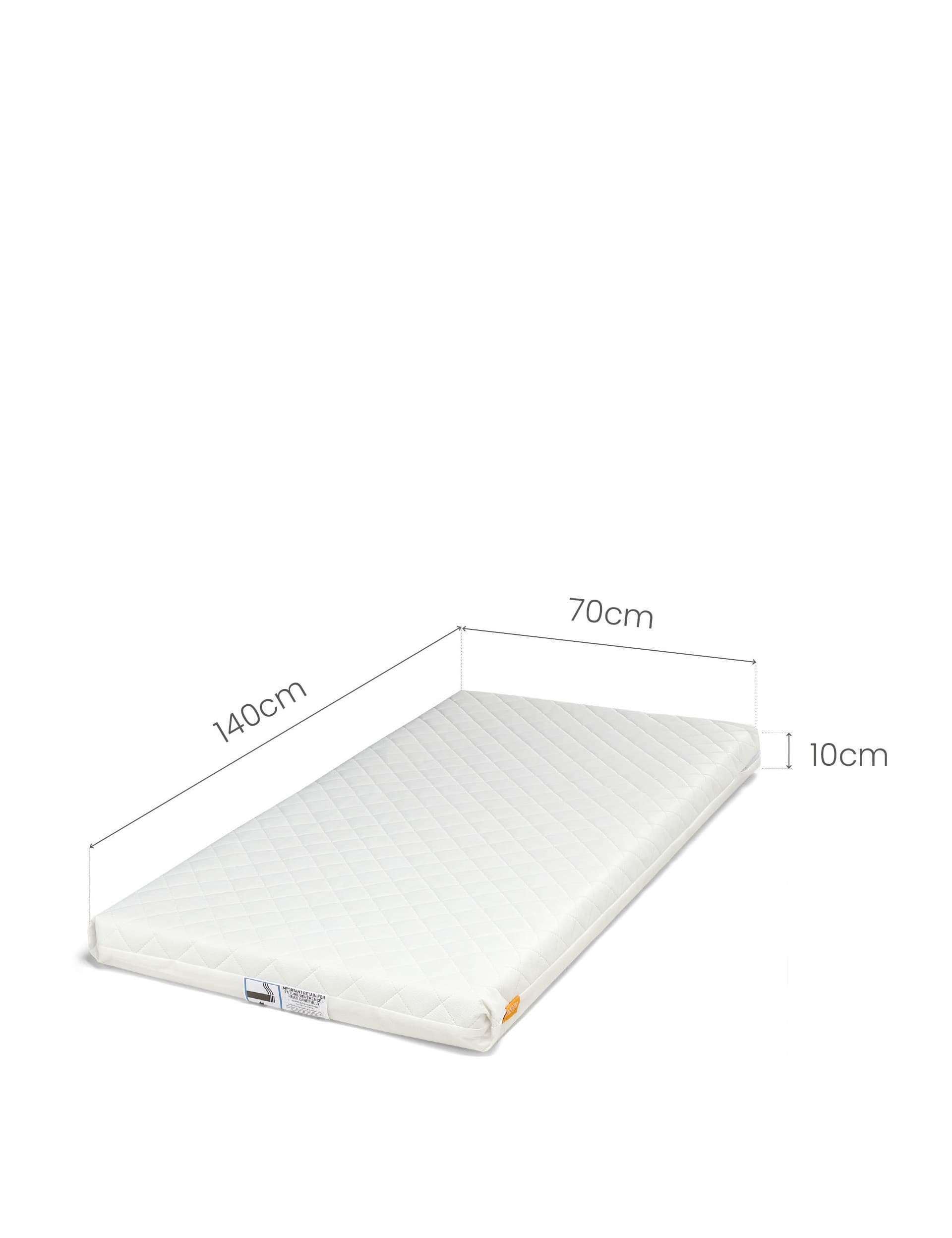 Mamas & Papas Essential Fibre Cotbed Mattress - White, White