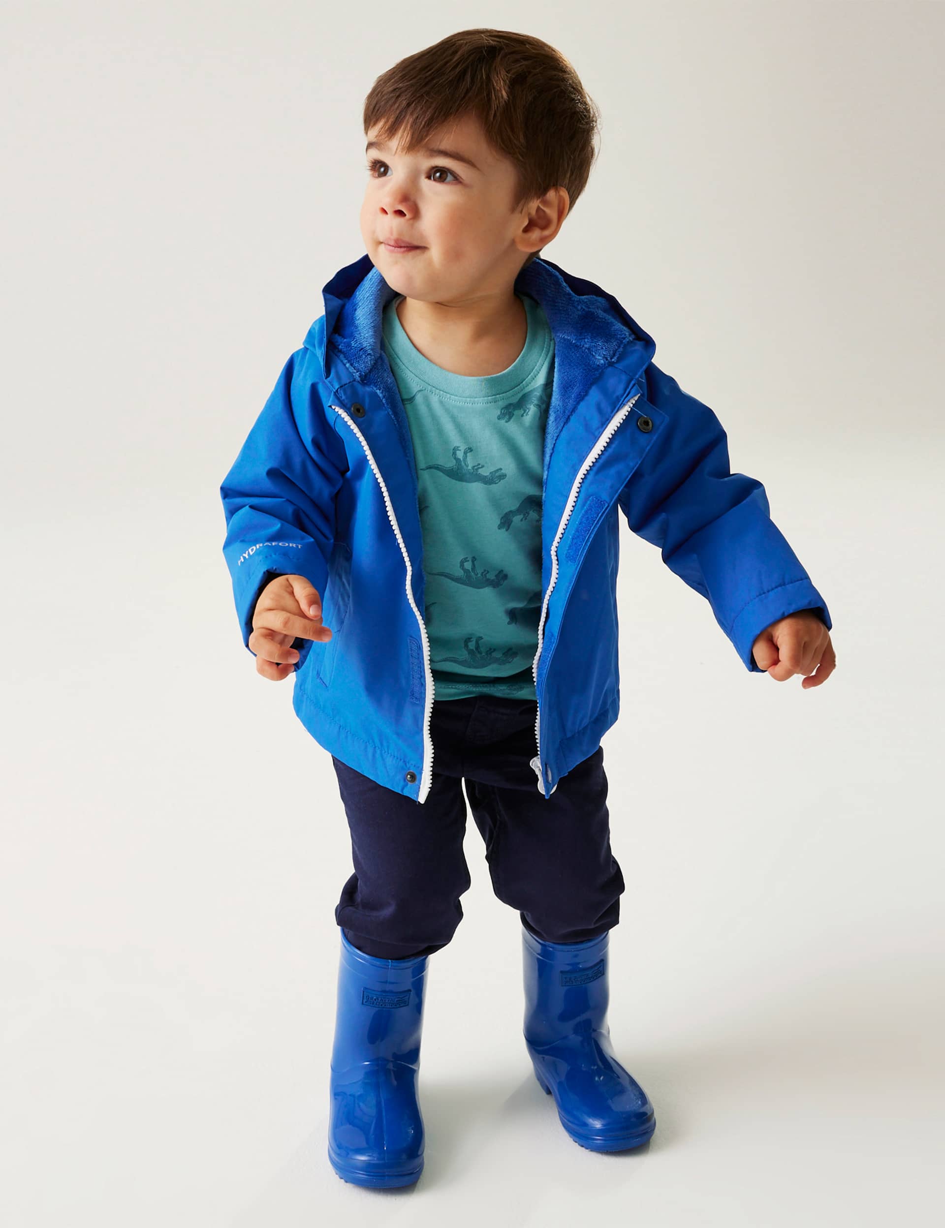 Regatta Boys Winter Animal Waterproof Hooded Jacket (9-24 Mths) - 9-12M - Blue, Blue