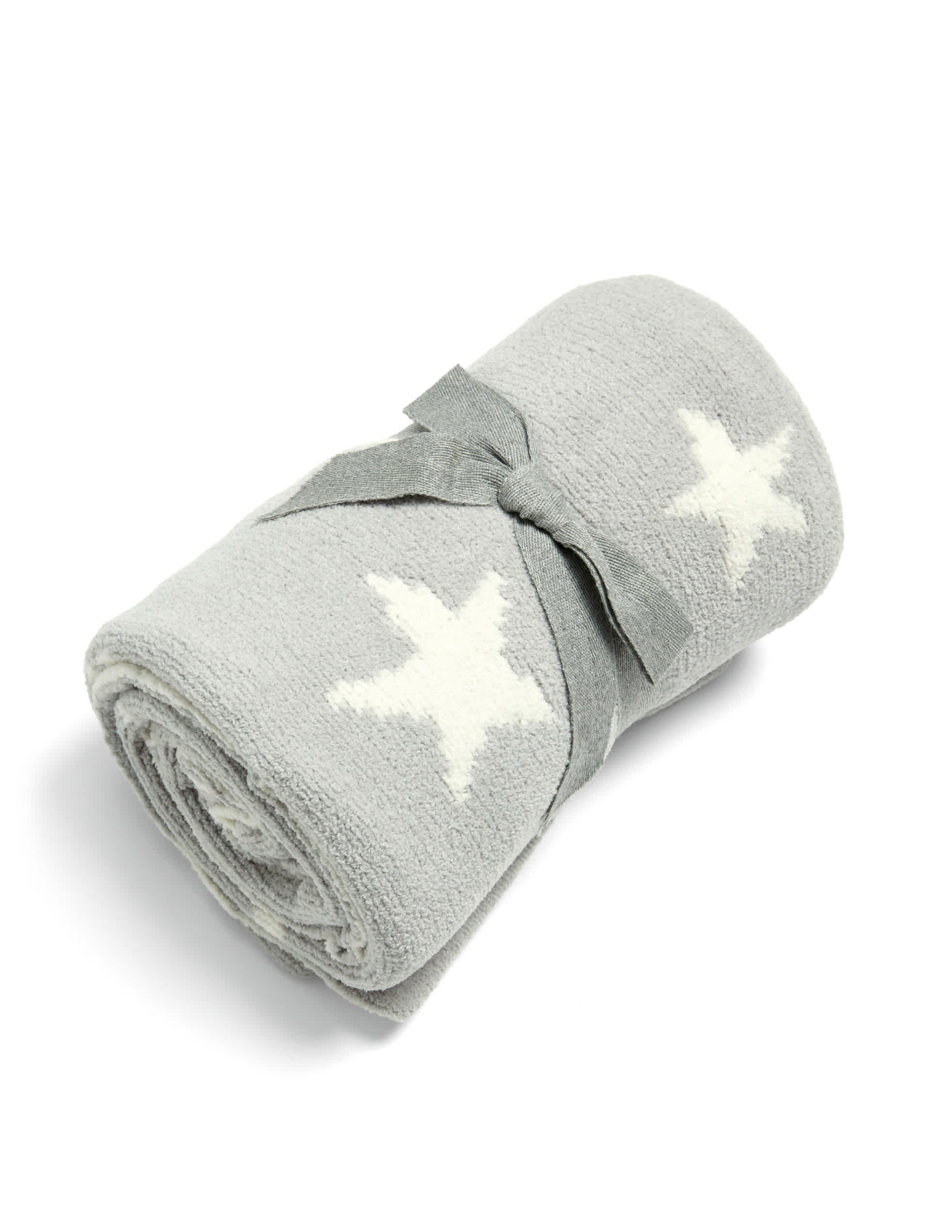 Mamas & Papas Grey Star Chenille Shawl, Grey