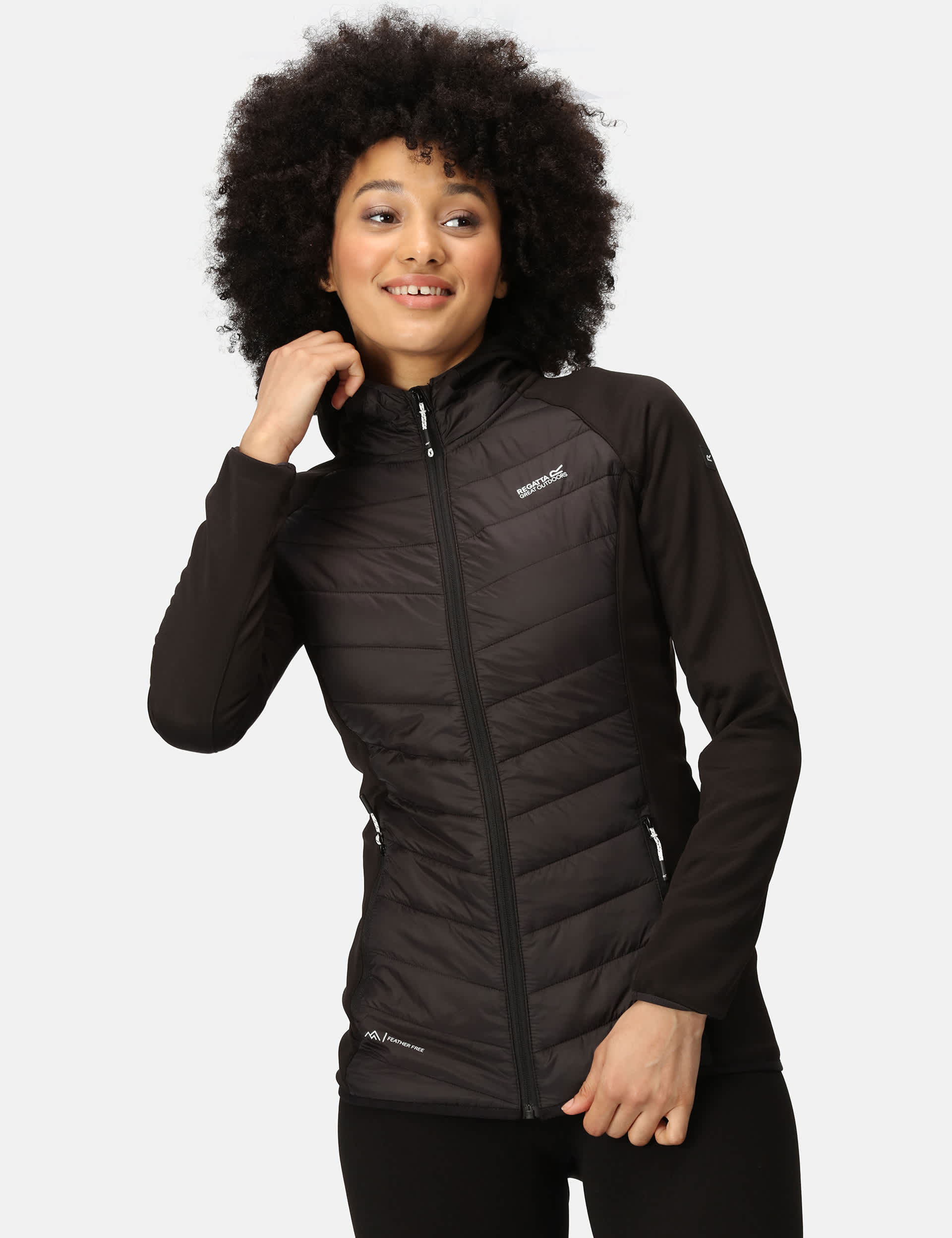 Regatta Women's Padded Hooded Jacket - 20 - Black, Black