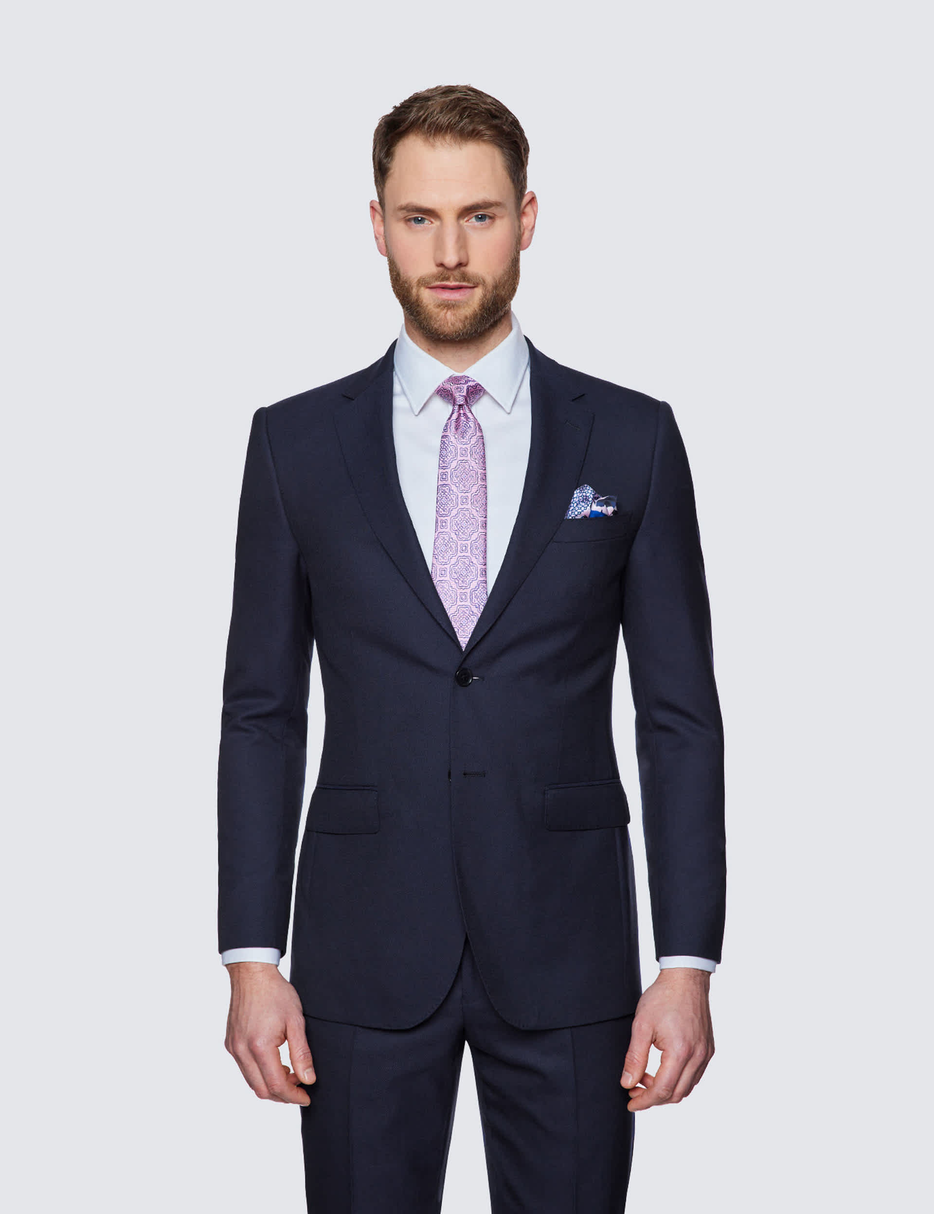 Hawes & Curtis Men's Slim Fit Pure Wool Textured Suit Jacket