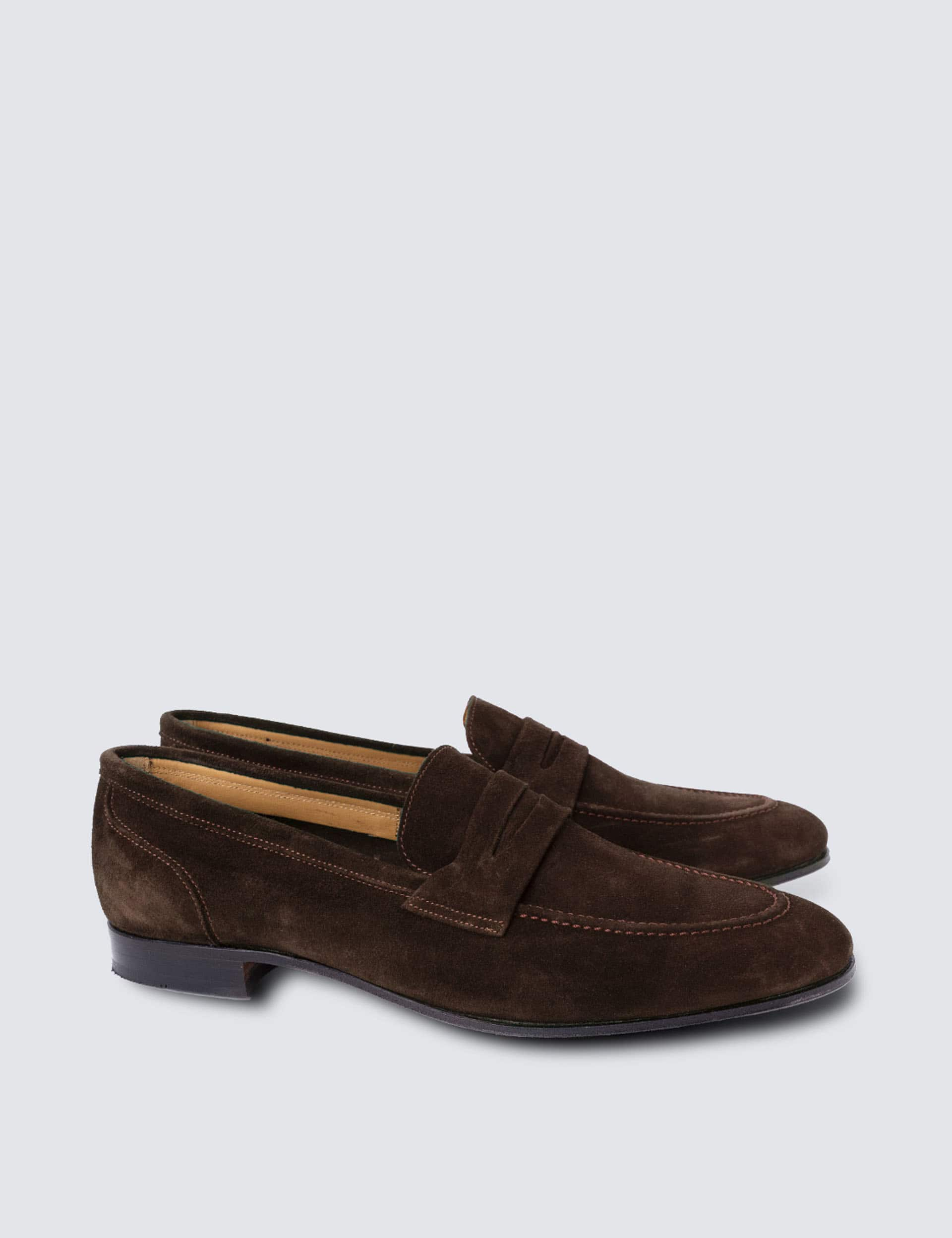 Hawes & Curtis Men's Suede Slip-On Loafers - 10 - Brown, Brown