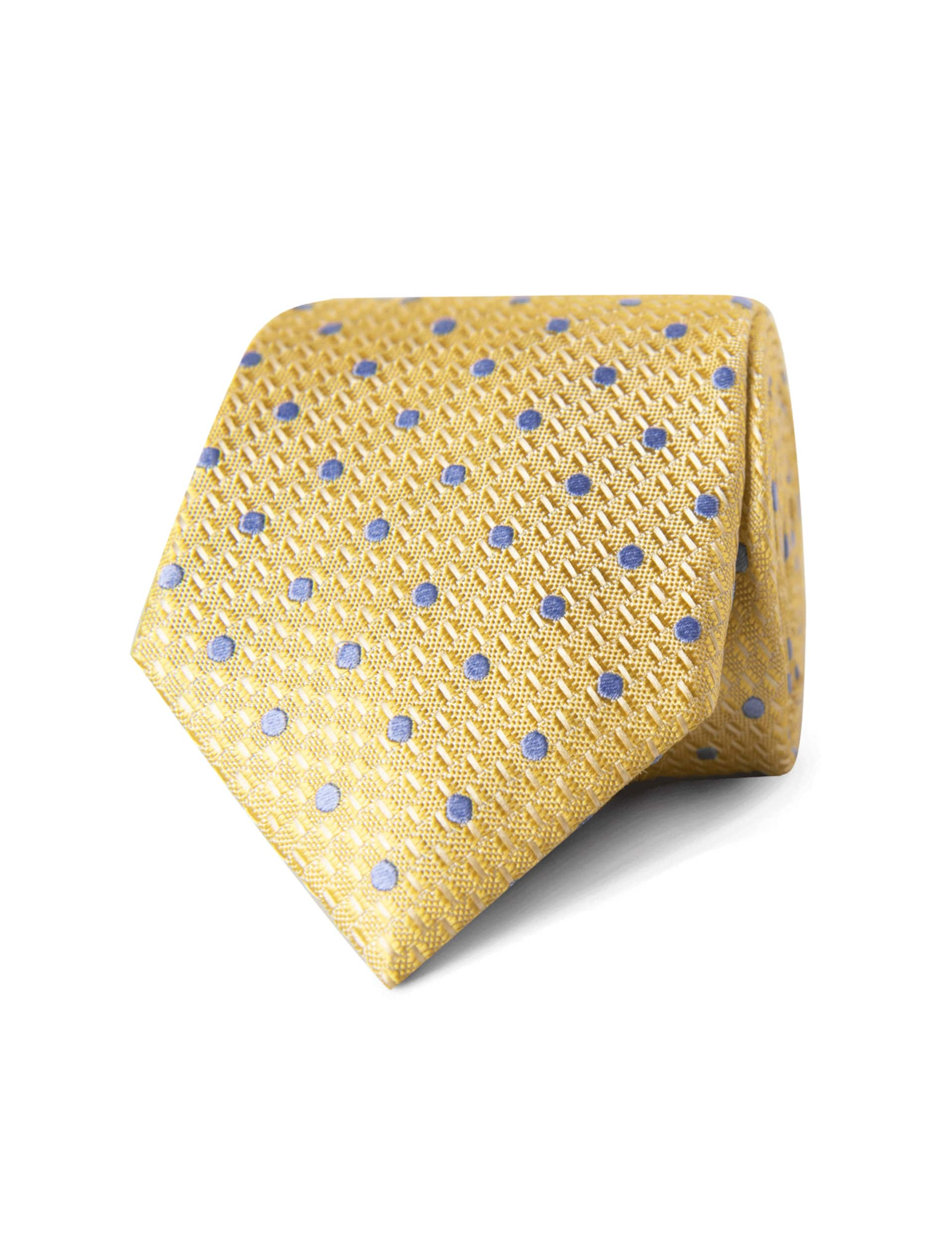 Hawes & Curtis Men's Polka Dot Pure Silk Tie - Blue Mix, Purple Mix,Pink Mix,Blue Mix