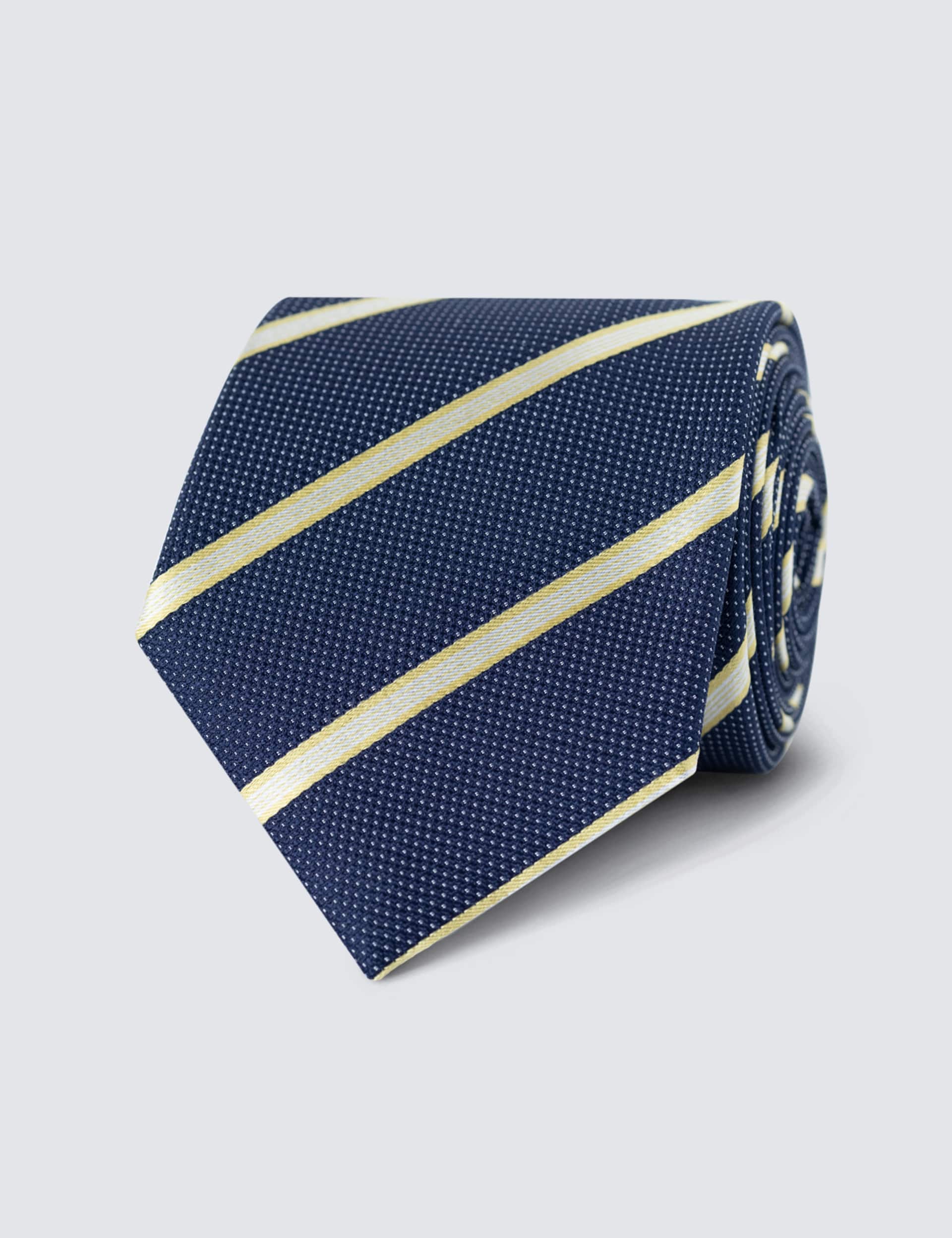 Hawes & Curtis Men's Striped Pure Silk Tie