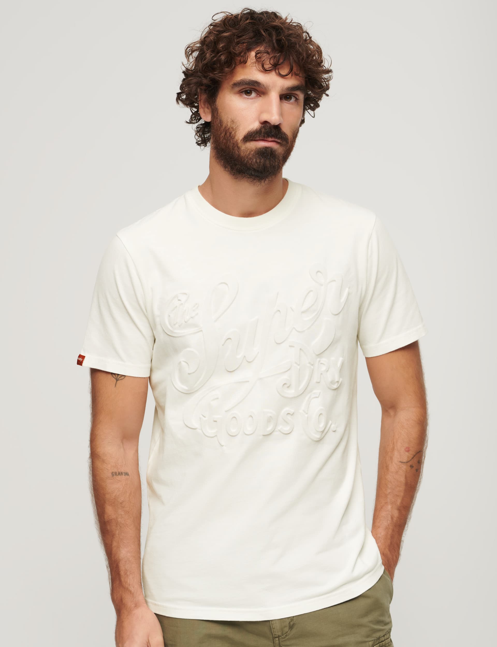 Superdry Men's Pure Cotton Graphic T-Shirt - L - White, White