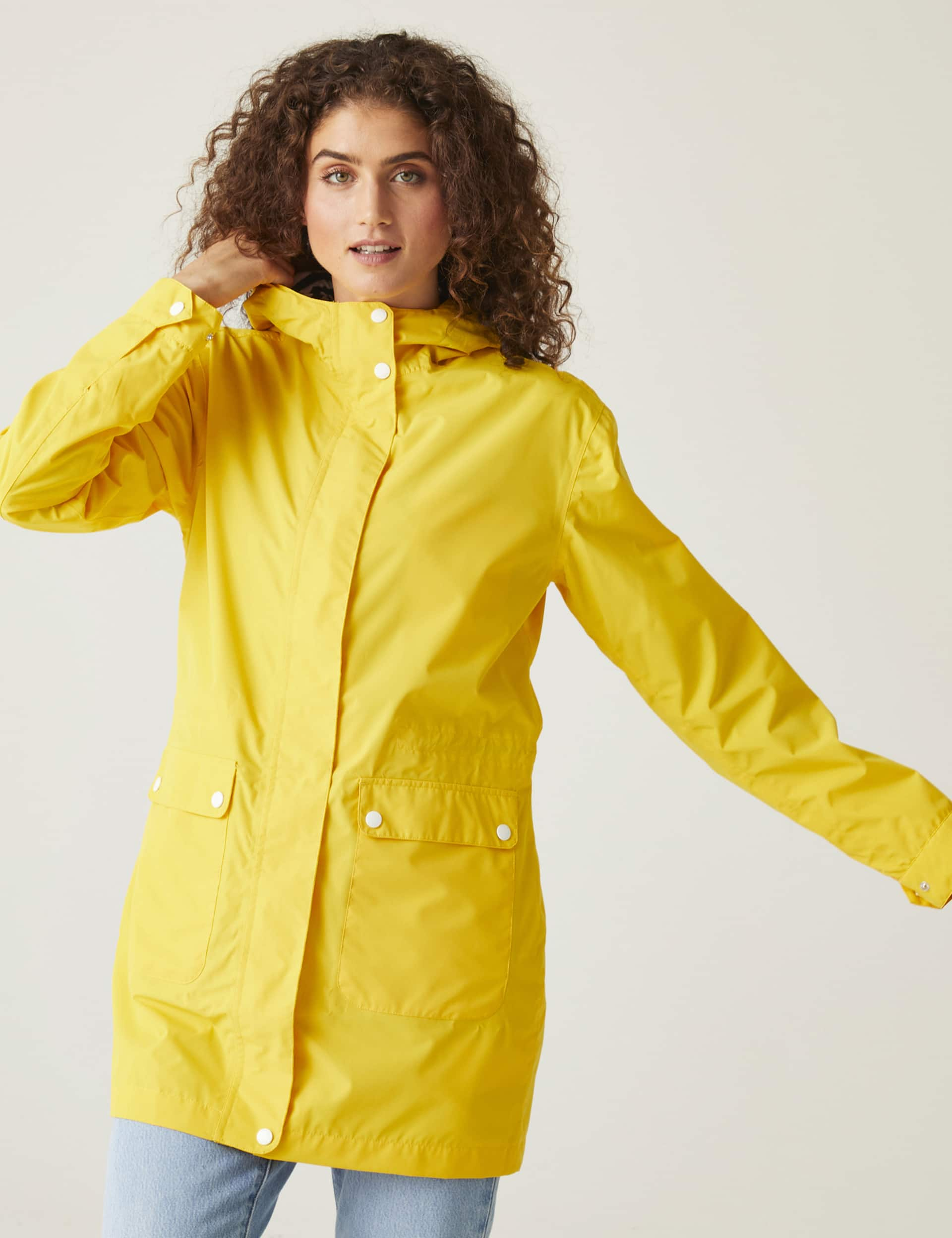 Regatta Women's Birgitta Hooded Raincoat - 18 - Yellow, Yellow