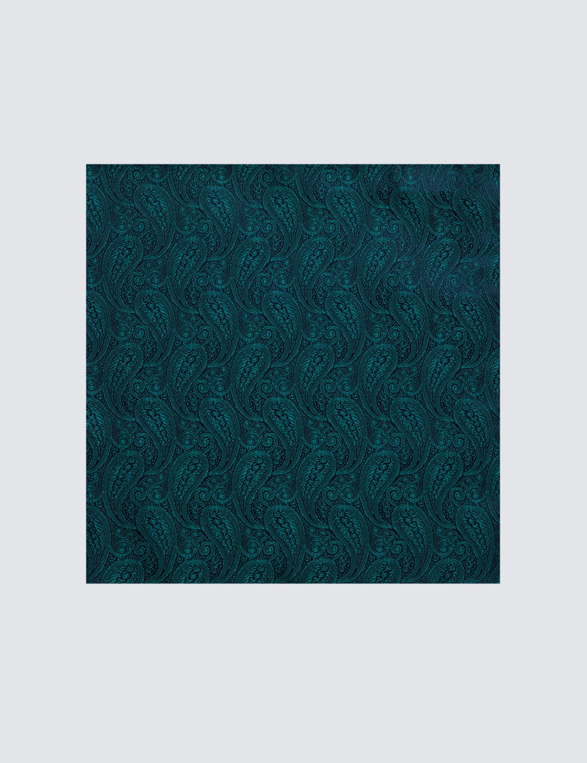 Hawes & Curtis Men's Paisley Pure Silk Pocket Square