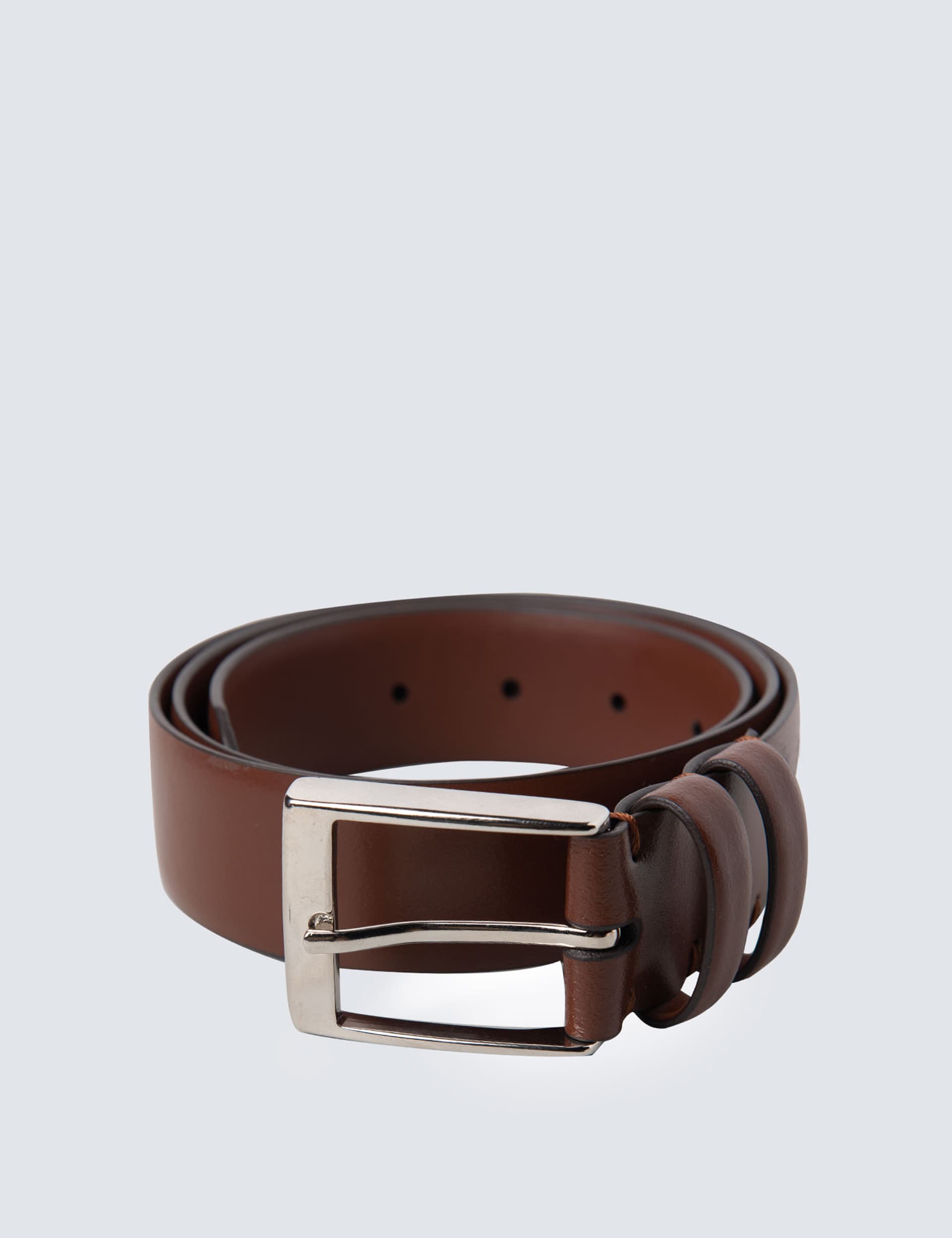 Hawes & Curtis Men's Leather Smart Belt - Tan, Tan