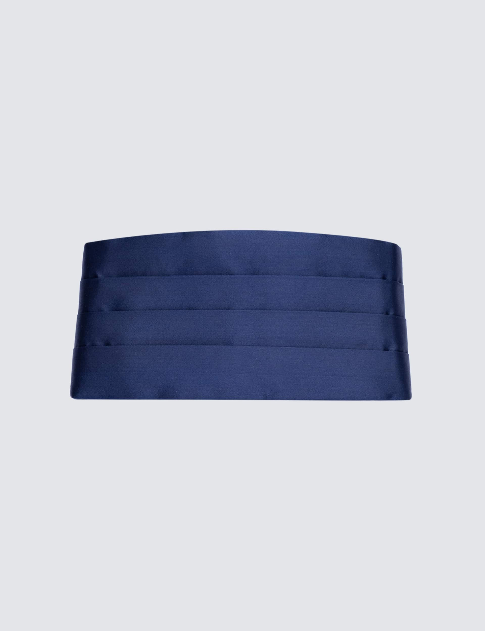 Hawes & Curtis Men's Pure Silk Cummerbund - one size - Navy, Navy