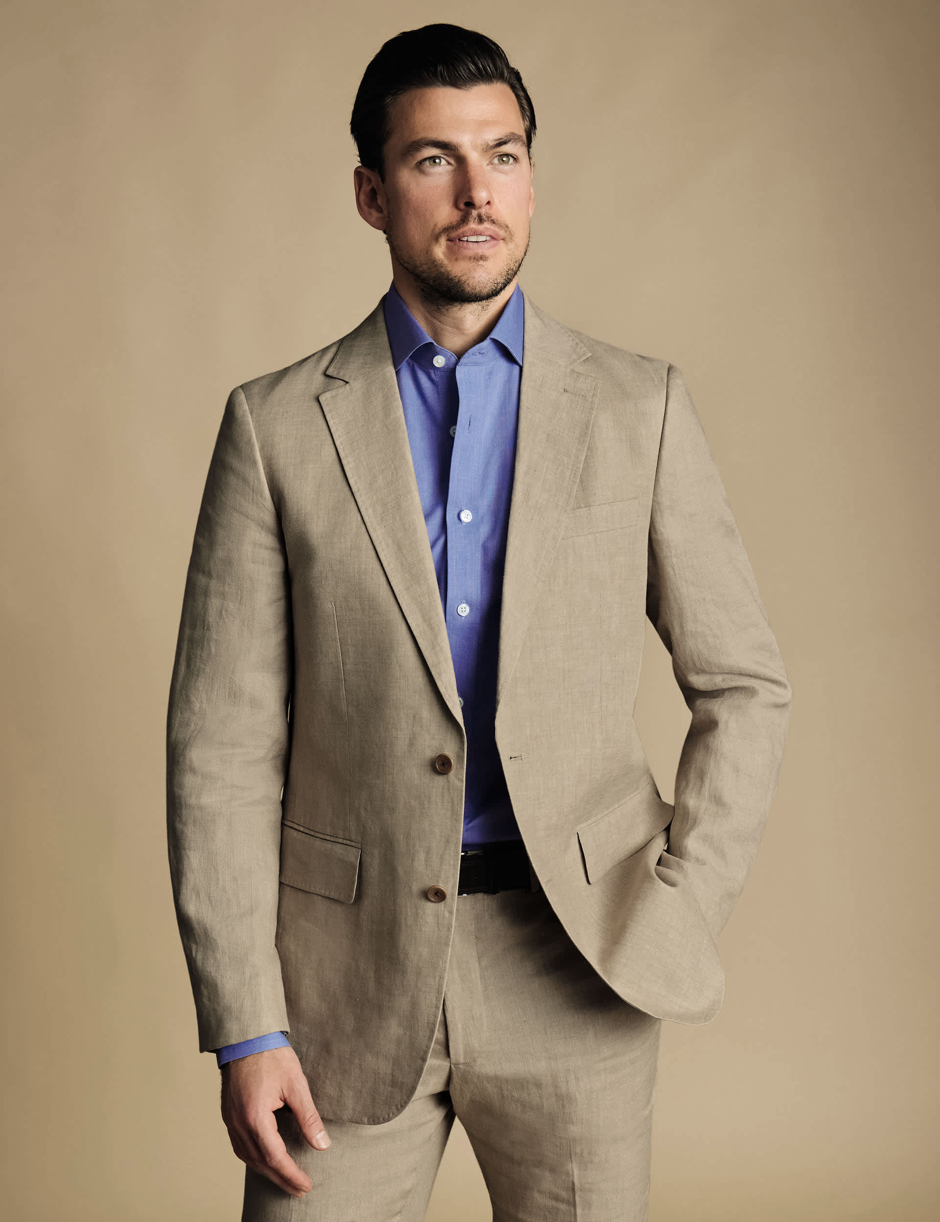 Charles Tyrwhitt Men's Slim Fit Pure Linen Suit Jacket