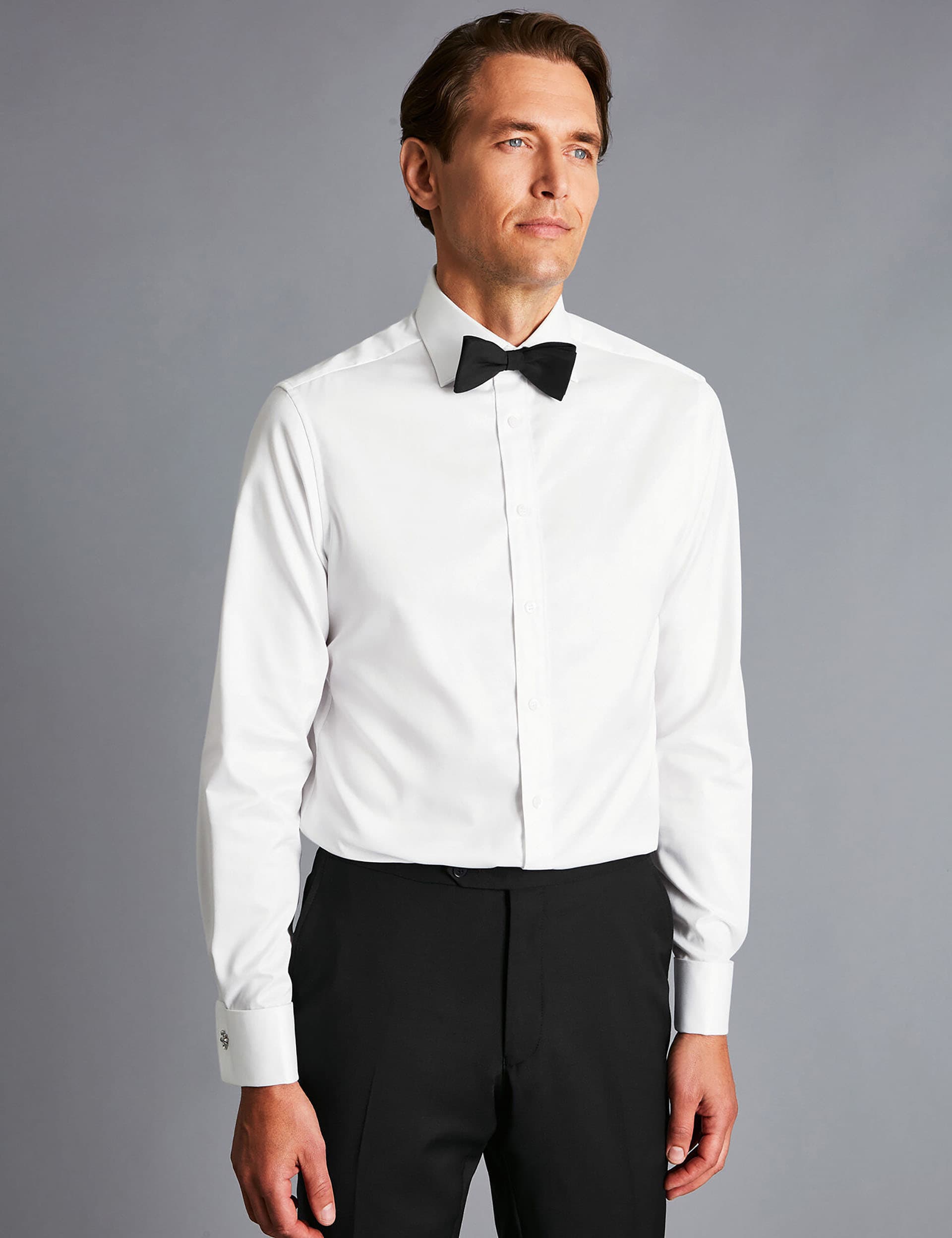 Charles Tyrwhitt Men's Slim Fit Pure Cotton Twill Shirt
