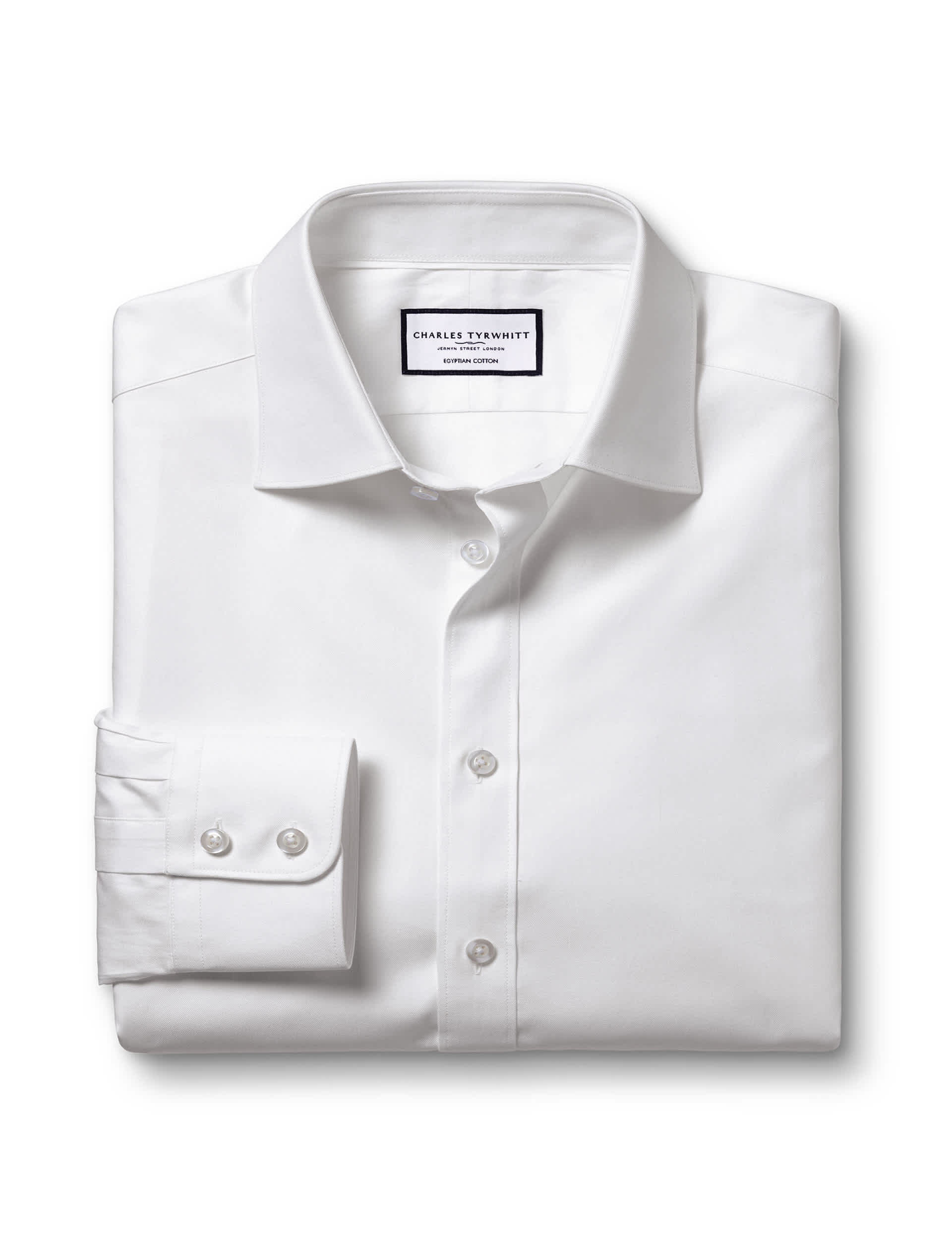 Charles Tyrwhitt Men's Slim Fit Pure Cotton Twill Oxford Shirt - 16.5/35 - White, White