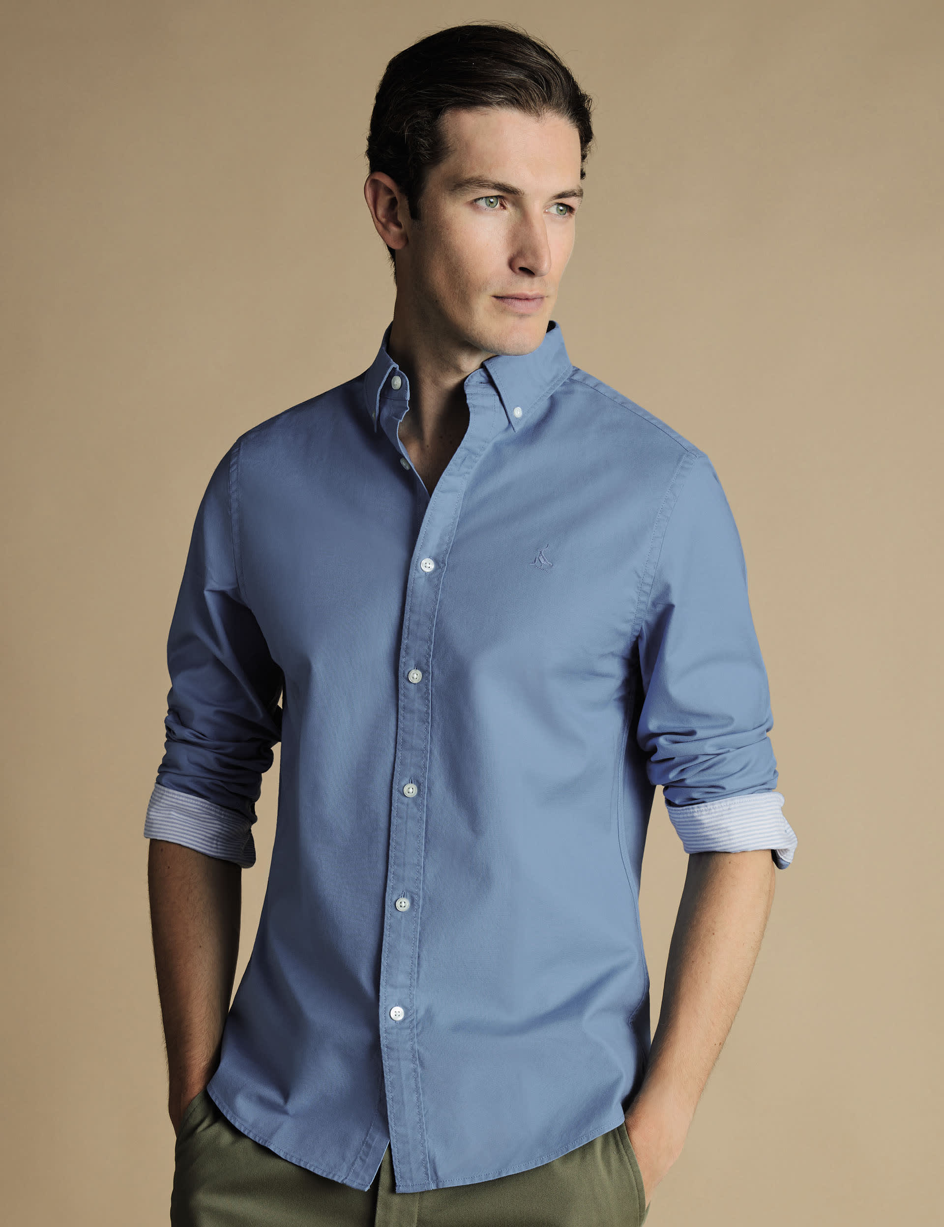 Charles Tyrwhitt Men's Slim Fit Pure Cotton Oxford Shirt
