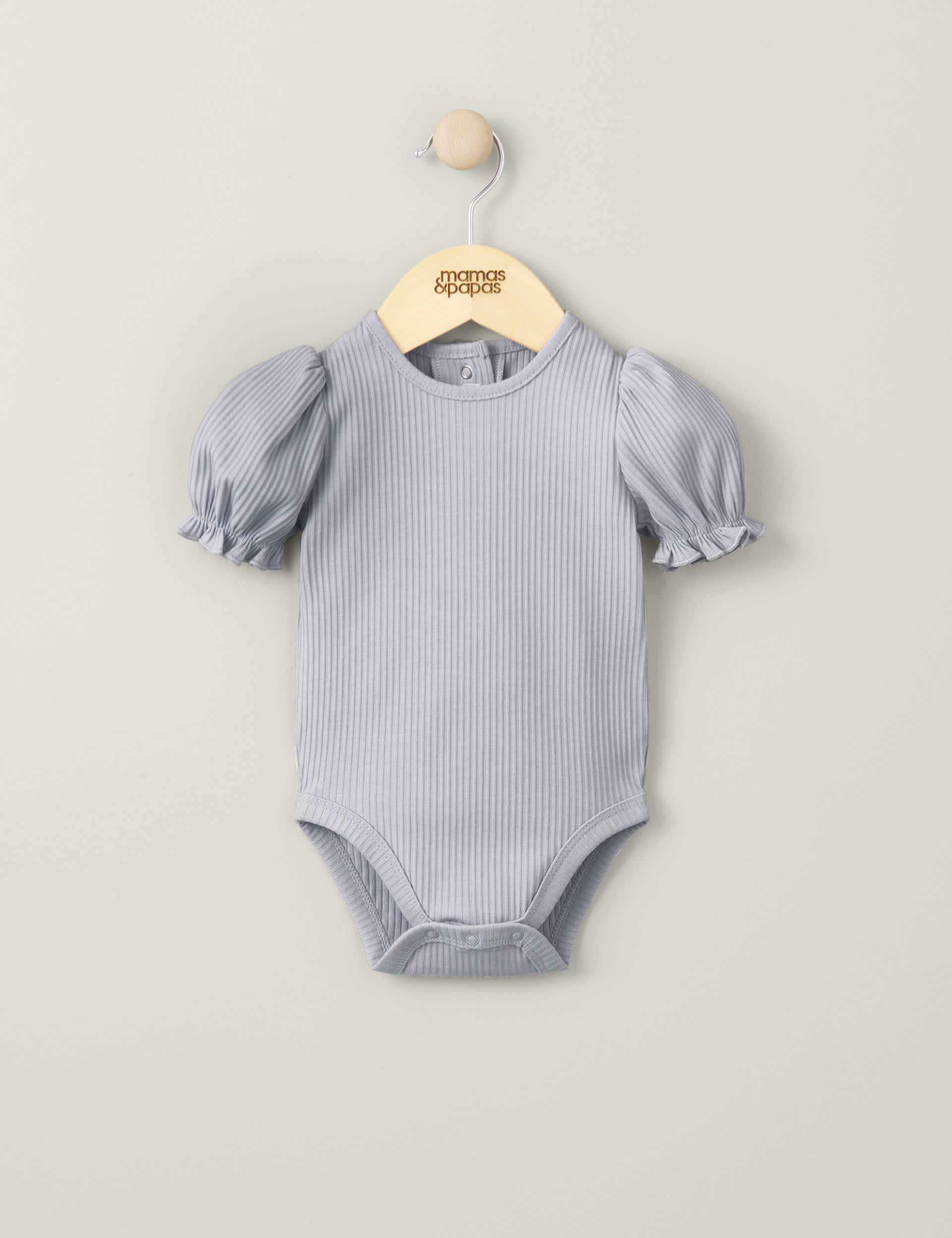 Mamas & Papas Newborn Girls Pure Cotton Ribbed Bodysuit (0-3 Yrs) - 3-6 M - Purple, Purple