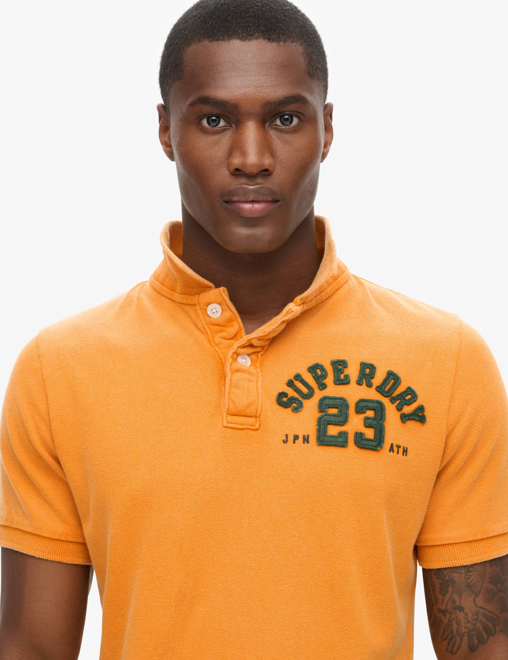 Superdry Men's Pure Cotton Polo Shirt - Yellow, Yellow,Navy