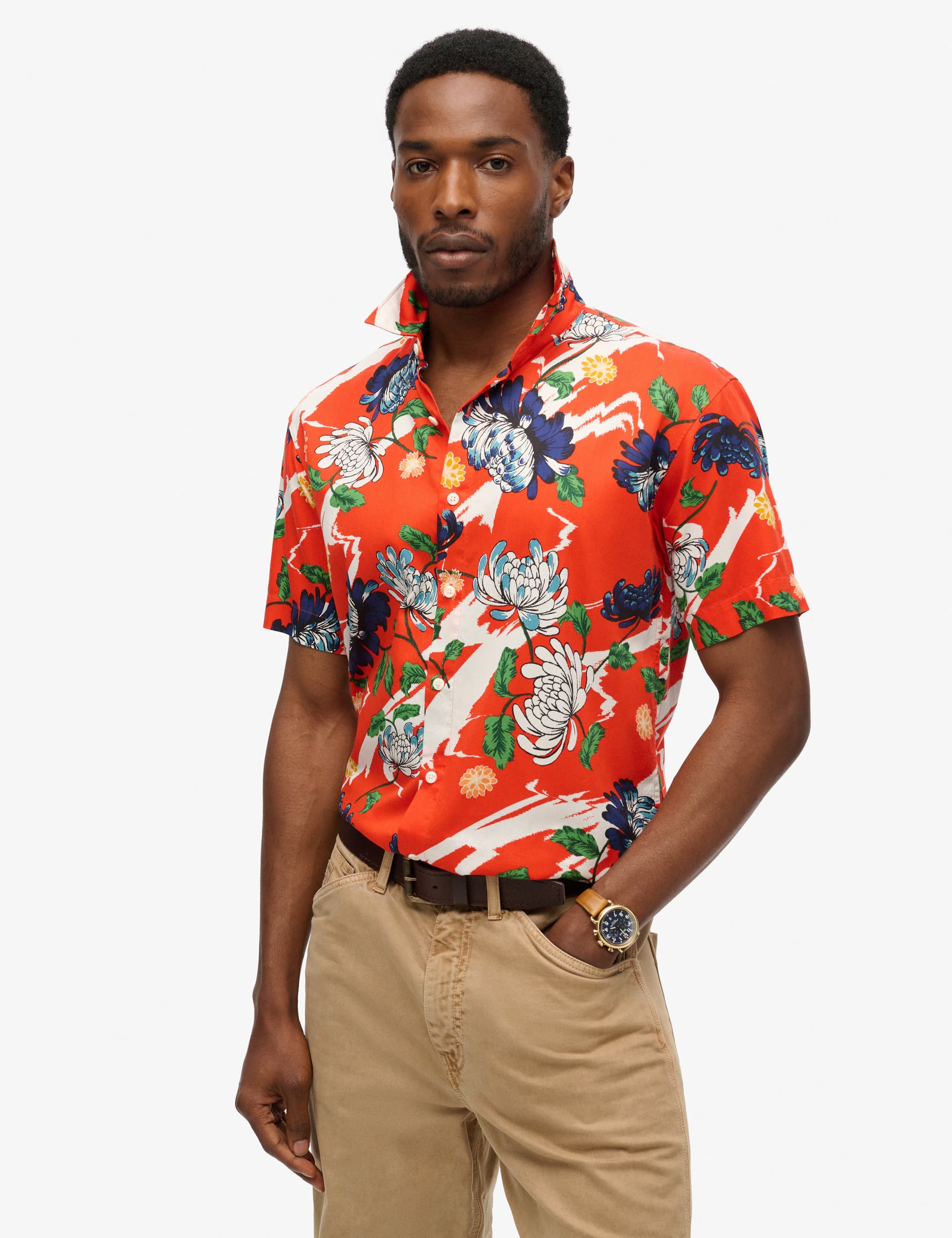 Superdry Men's Cotton Blend Hawaiian Shirt
