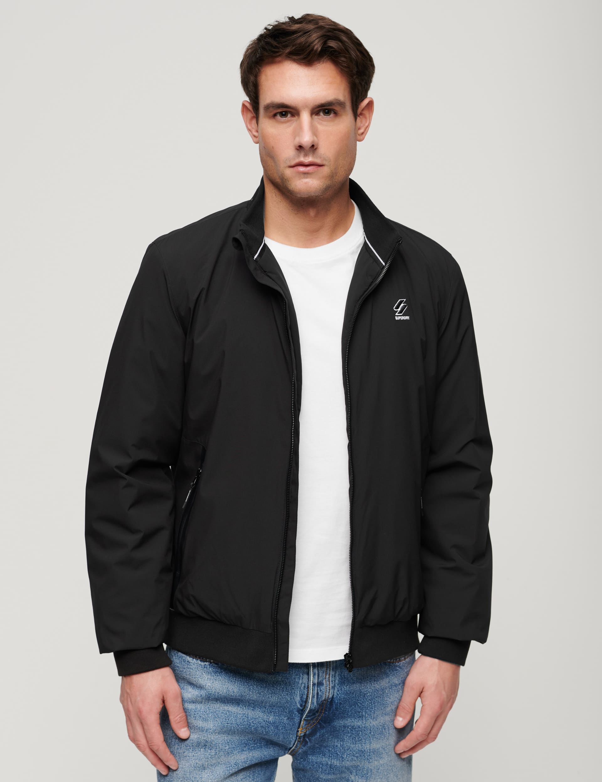 Superdry Men's Harrington Jacket - S - Black, Black