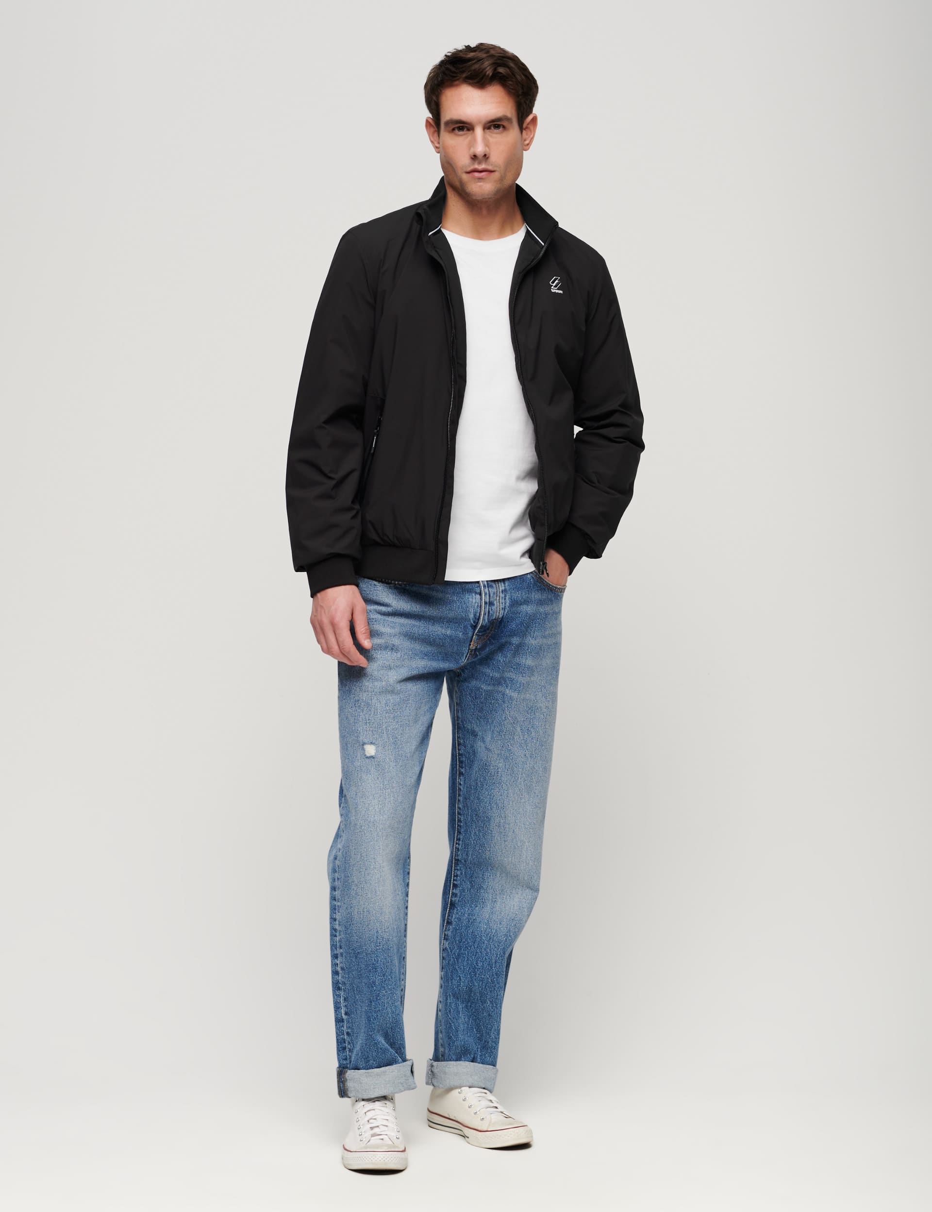 Superdry Men's Harrington Jacket - S - Black, Black